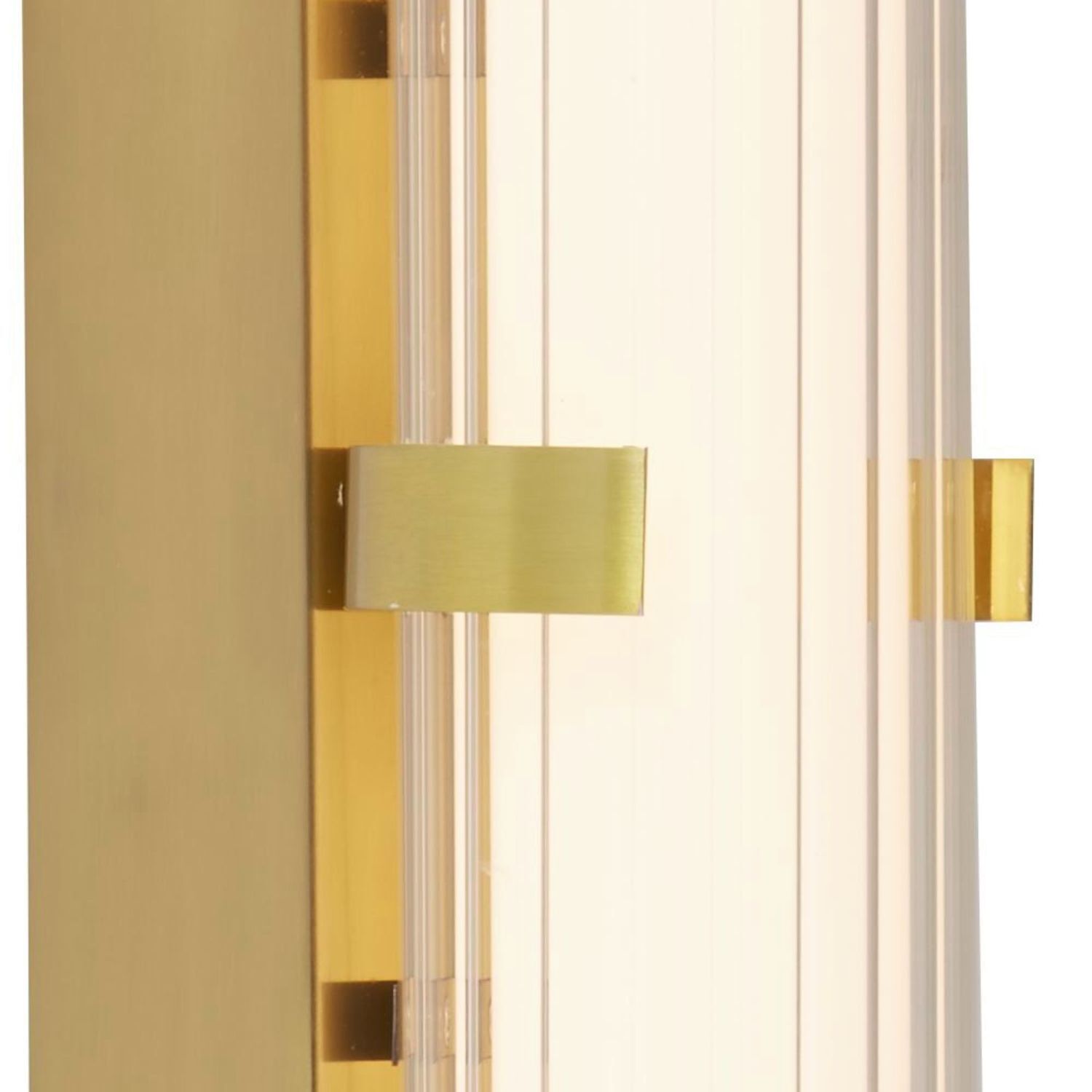 LED Wandlampe IP44 Glas Metall in Gold 43 cm Bad Spiegel