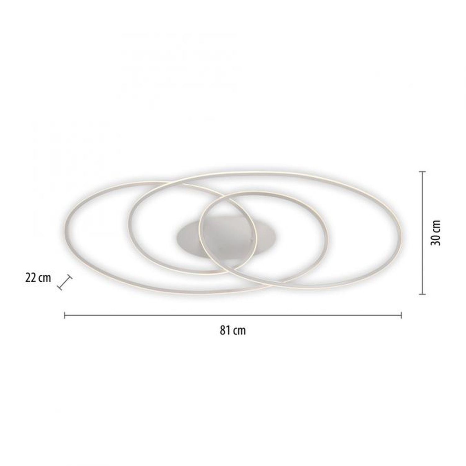 Dekorative LED Deckenleuchte Metall Weiß 3000 K Ringe Dekorative LED Deckenleuchte Metall Weiß 3000 K Ringe