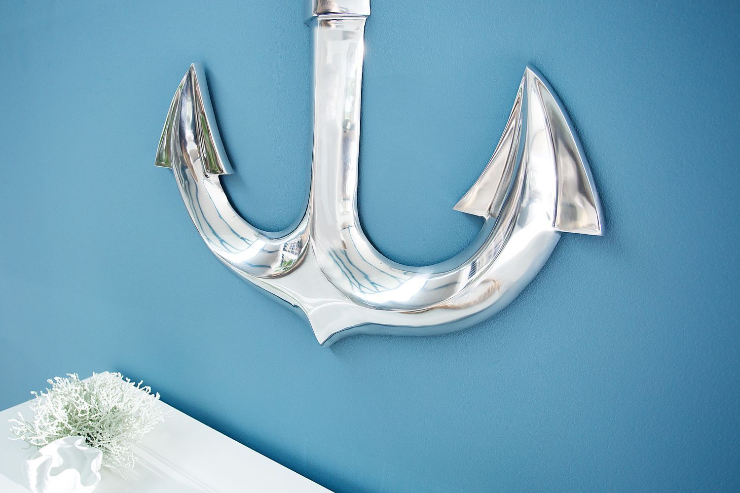 Wandskulptur Aluminium 47 cm in Silber Anker Elektronik, Hardware, Haken