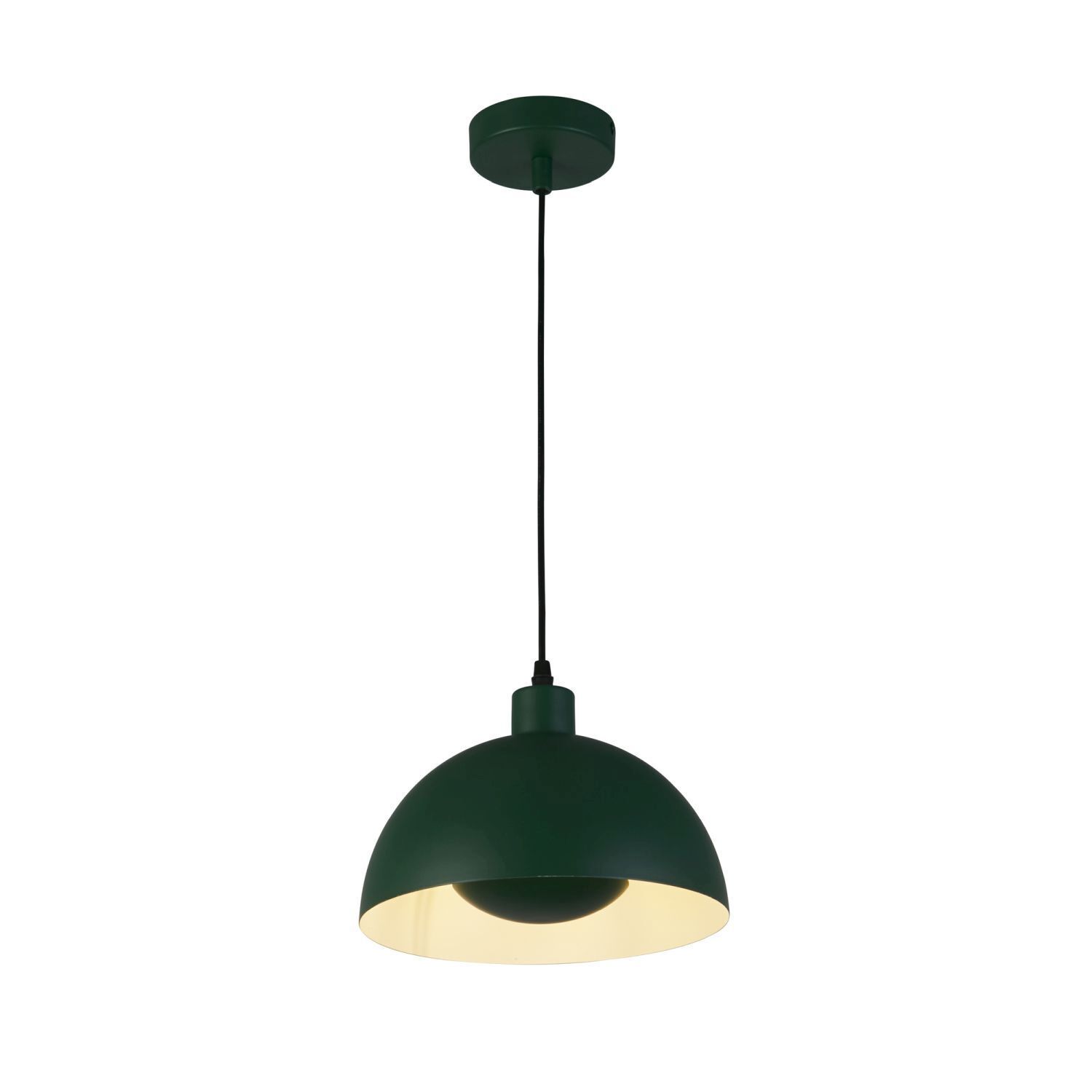 Pendelleuchte Loft E27 Ø25 cm rund Metallschirm in Grün