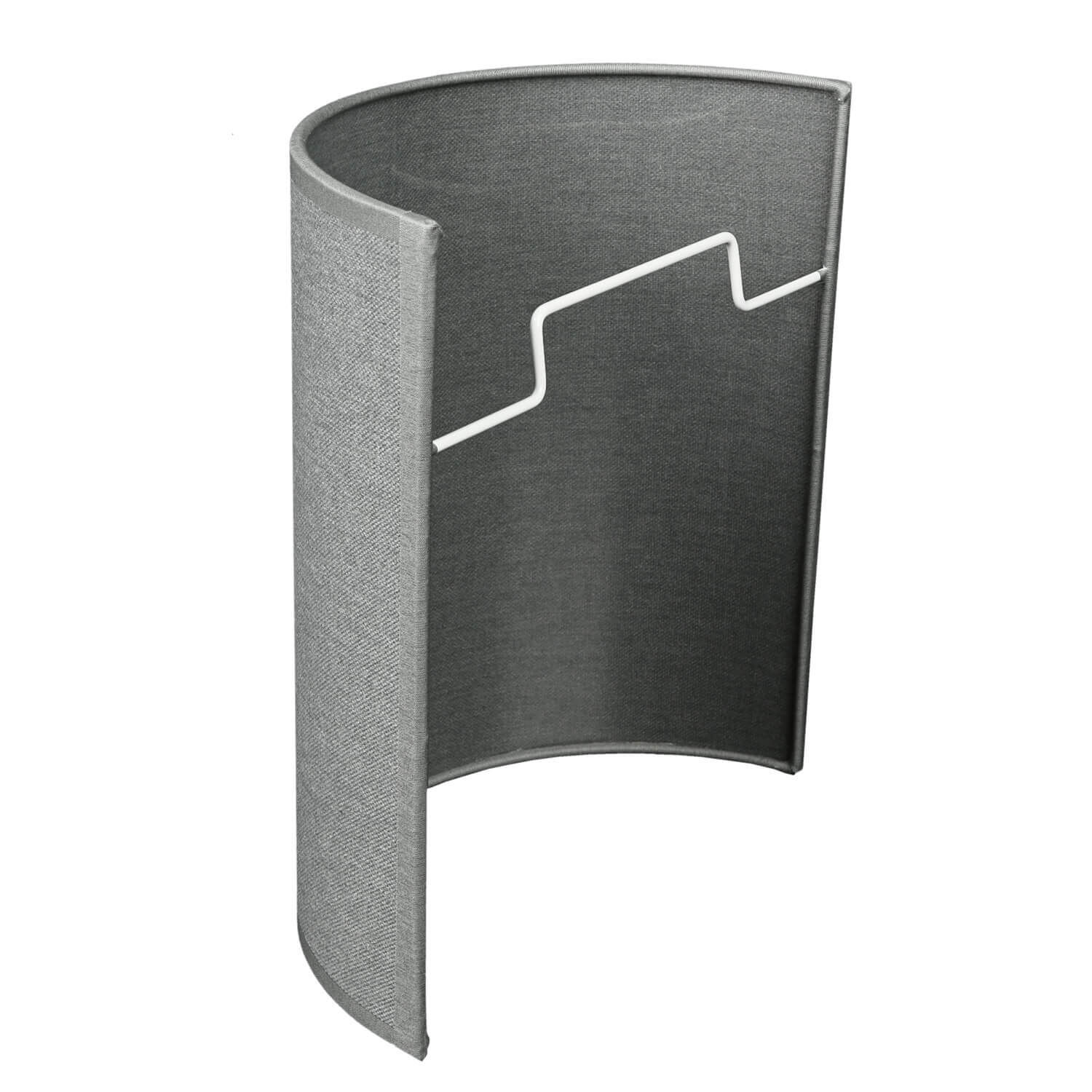 Wandleuchte Up Down Grau E27 indirekt Stoffschirm Manschette