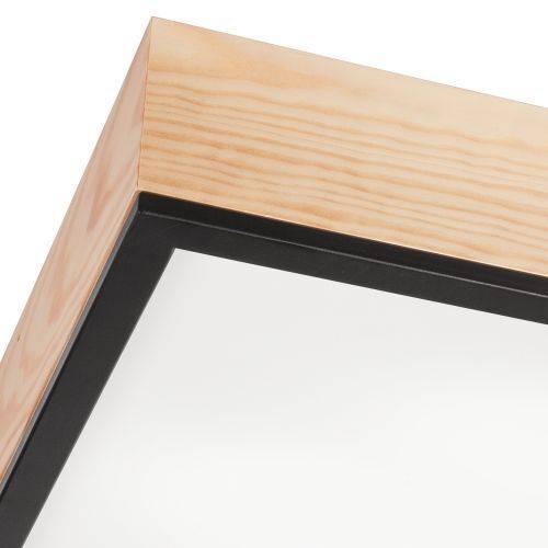 Gemütliche Deckenleuchte Pinie Glas B:48 cm E27 4-flmg Sperrholz, Holz, Schublade, Mobiliar