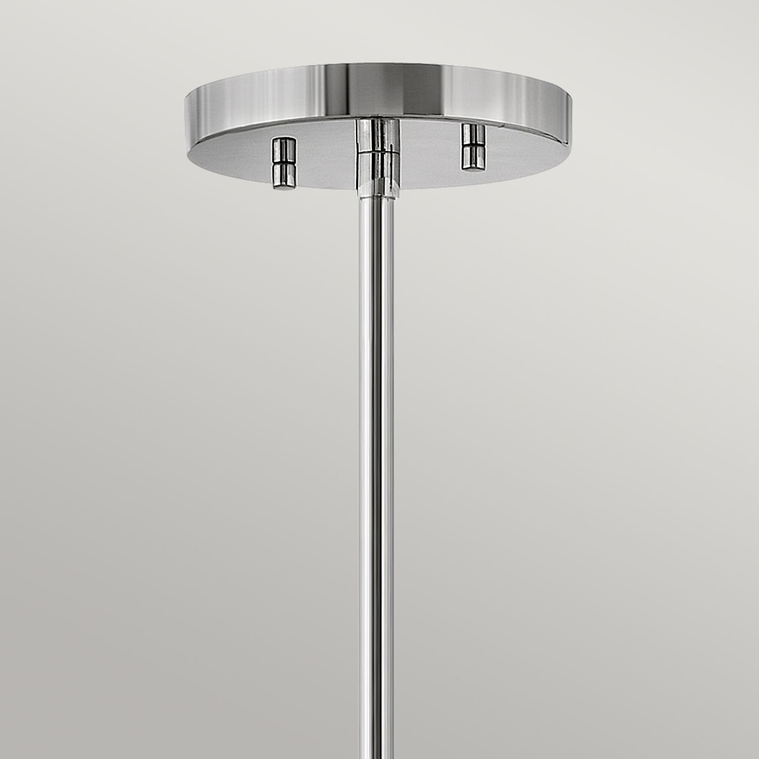 Deckenleuchte Stoffschirm E14 Ø 58,4 cm 4x rund Weiß Nickel Lampenschirm, Deckenleuchte, Chrom, Metall, Modern