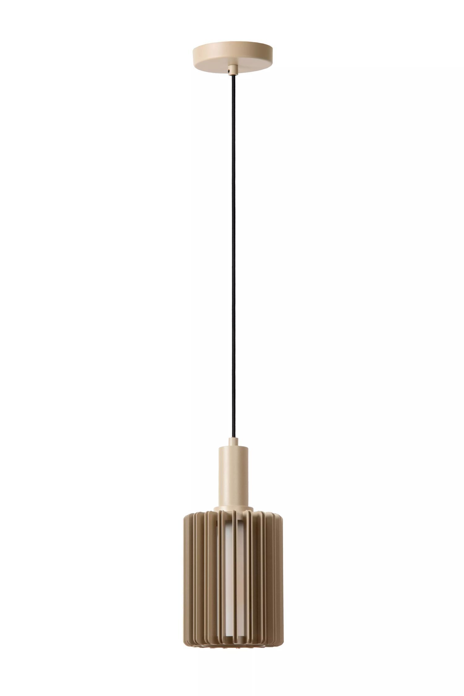 Runde Hängelampe Glas Metall Taupe Ø15 cm E27 Modern