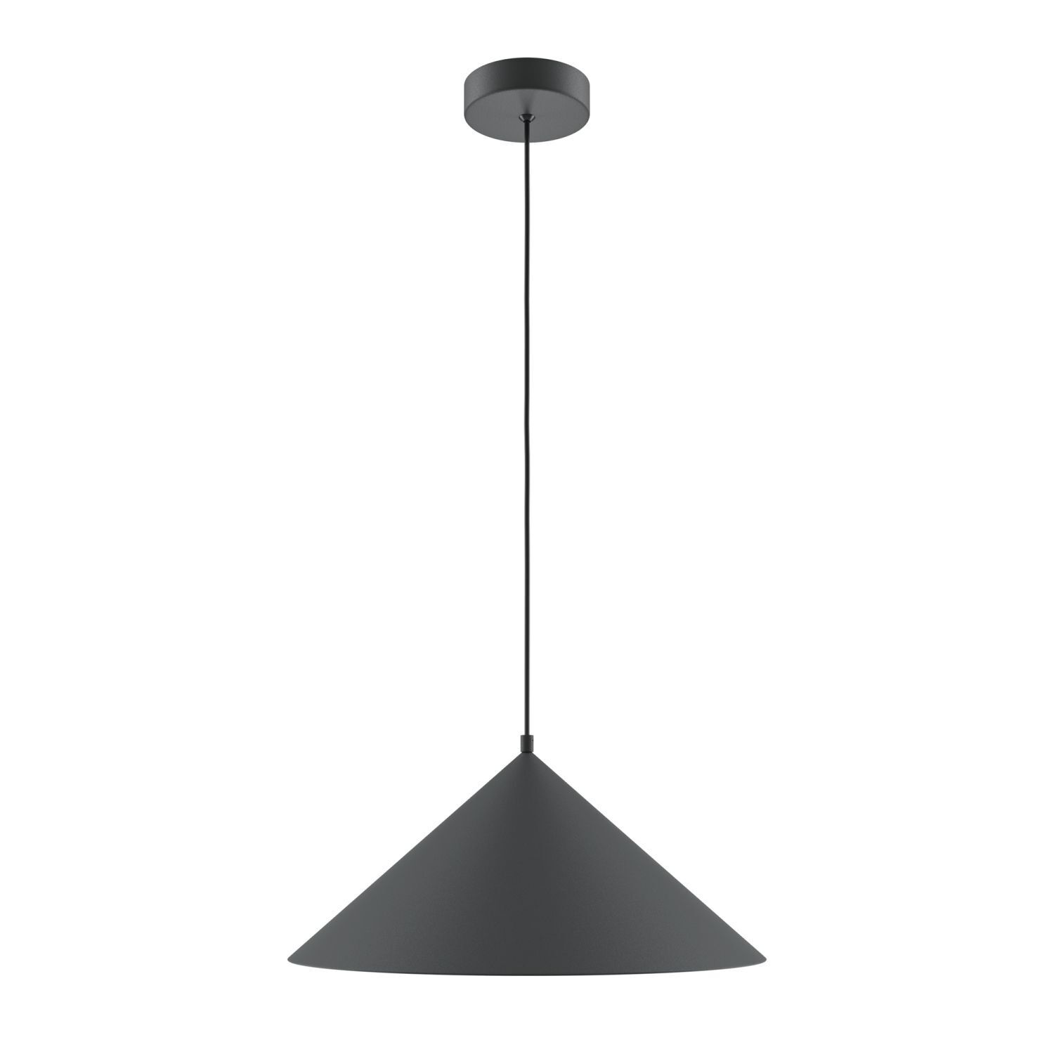 Hängeleuchte Metall Ø 35 cm rund H: max. 318 cm Schwarz