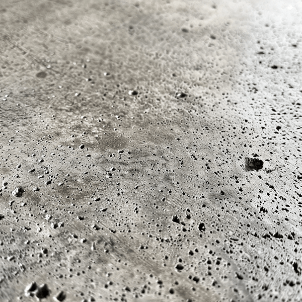 Betonlampen Krateroberfläche, Mondlandschaft, Mondähnliches Terrain, Steinige Oberfläche, Staubgrau