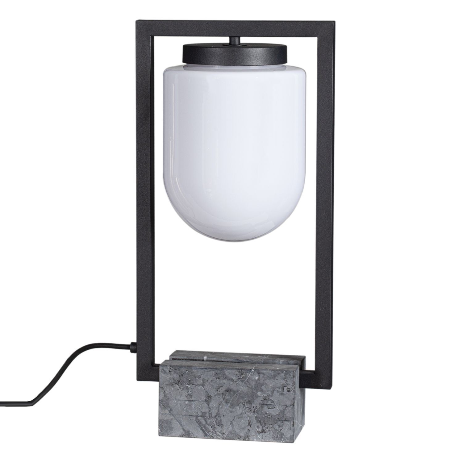 Tischleuchte außen Marmorsockel 52 cm hoch E27 IP44
