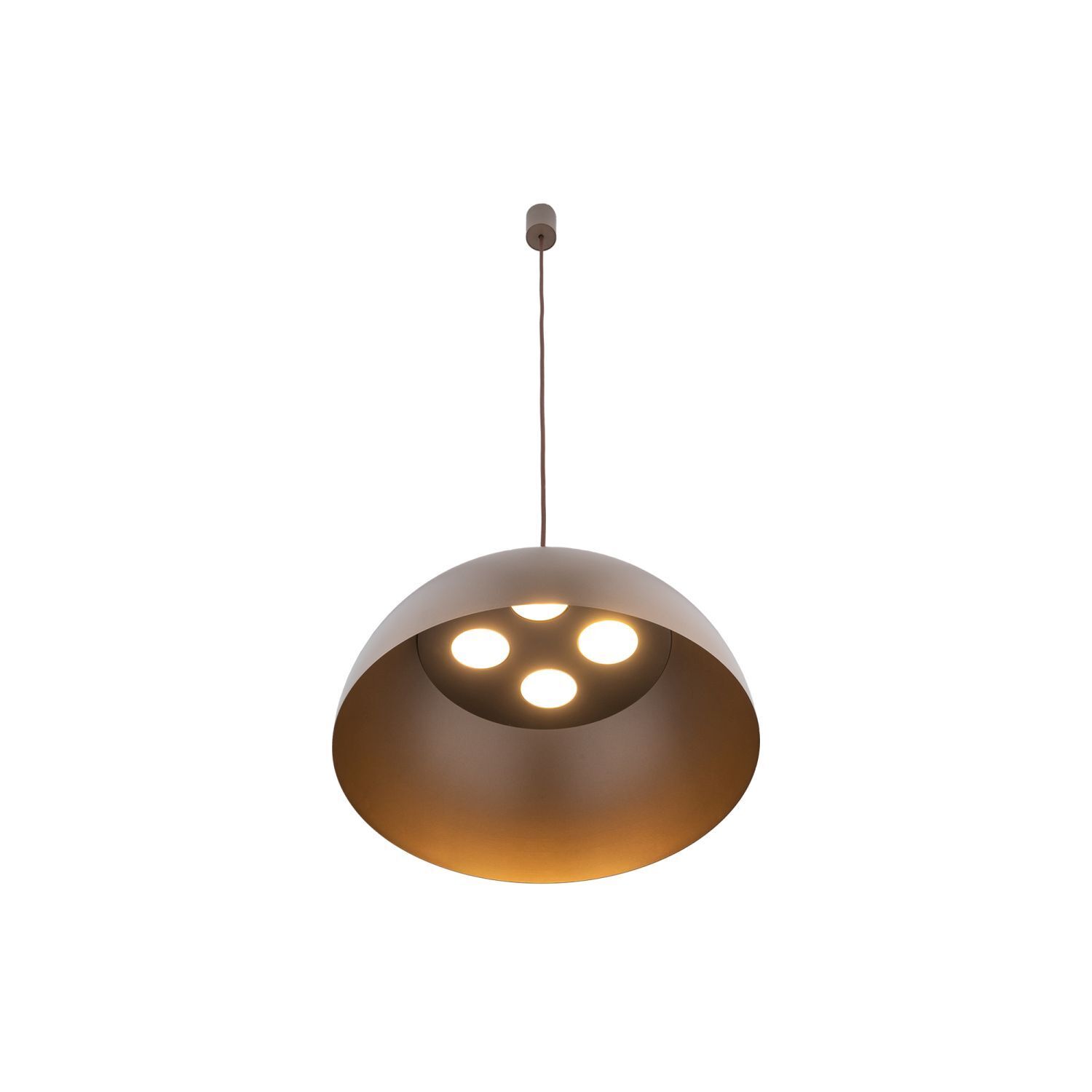 Pendelleuchte rund Ø 50 cm Braun matt Metall 4x GX53