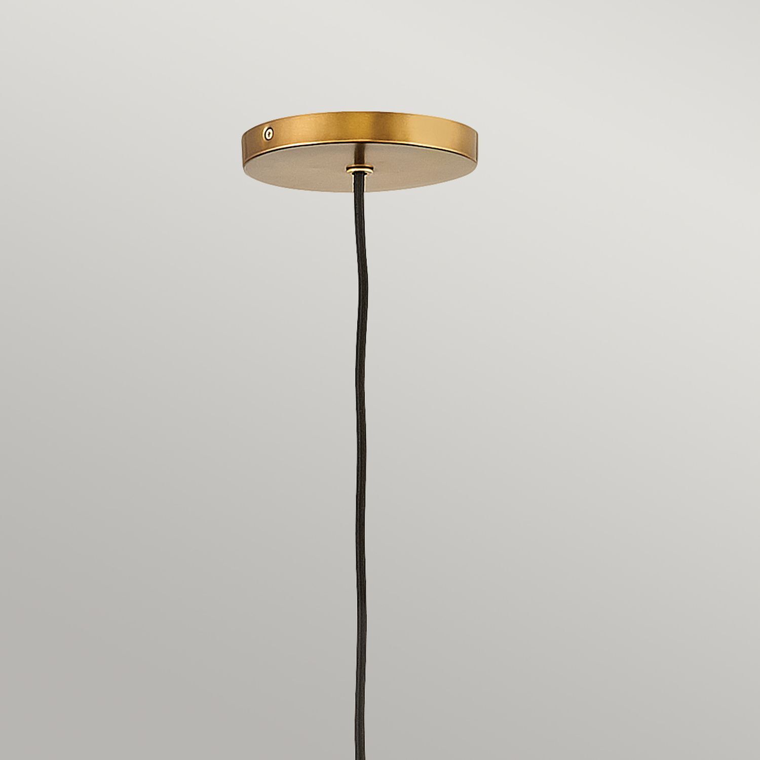 Deckenleuchte, Hängelampe, Gold, Rundschirm, Kabel