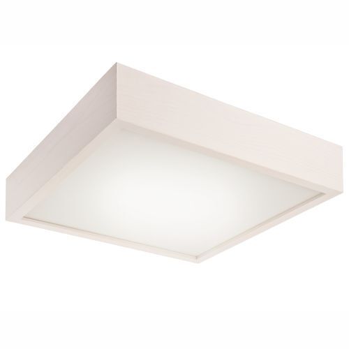 LED Deckenleuchte Weiß Holz eckig Wohnzimmer