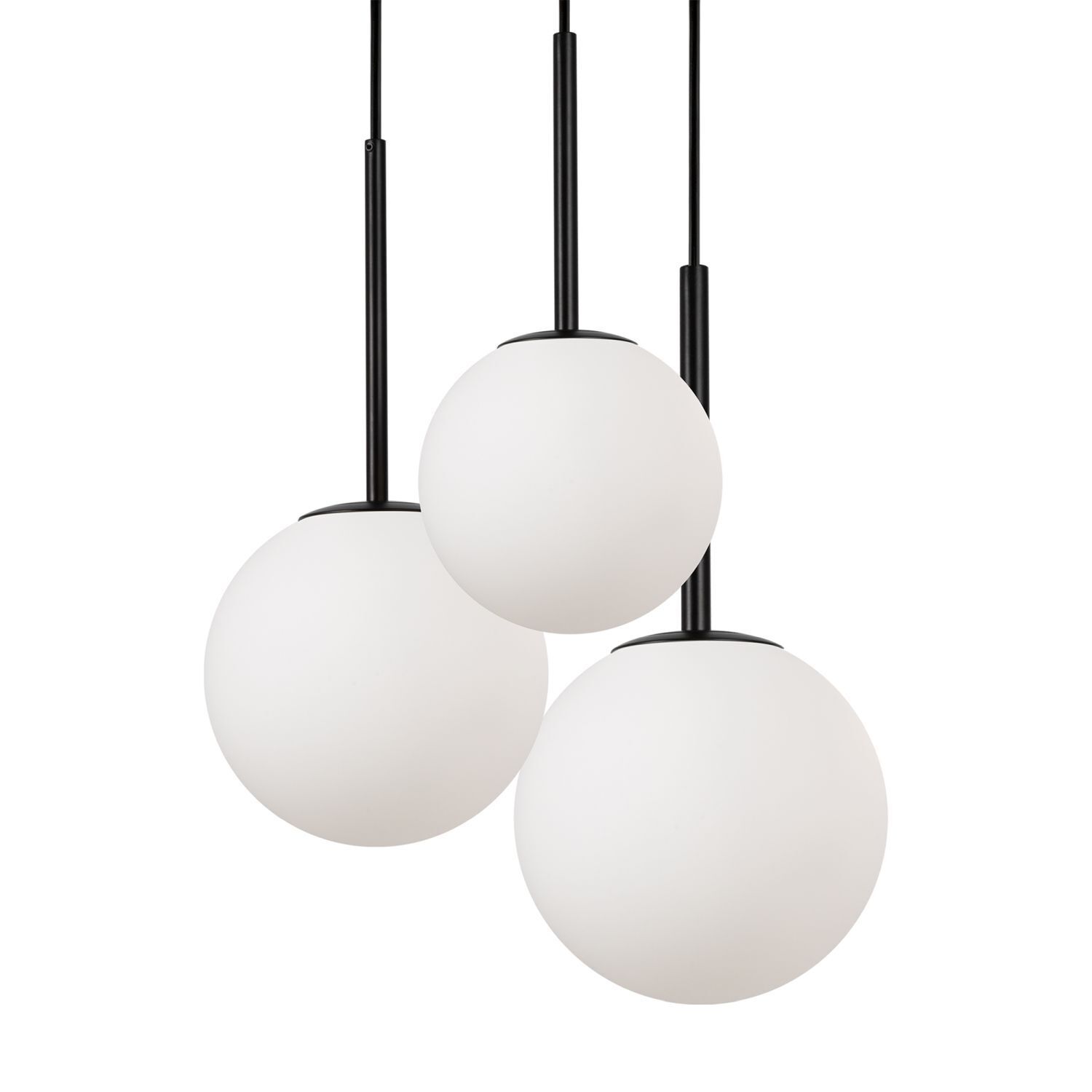 Hängelampe Metall Glas E14 40 cm breit H: max. 222,5 cm