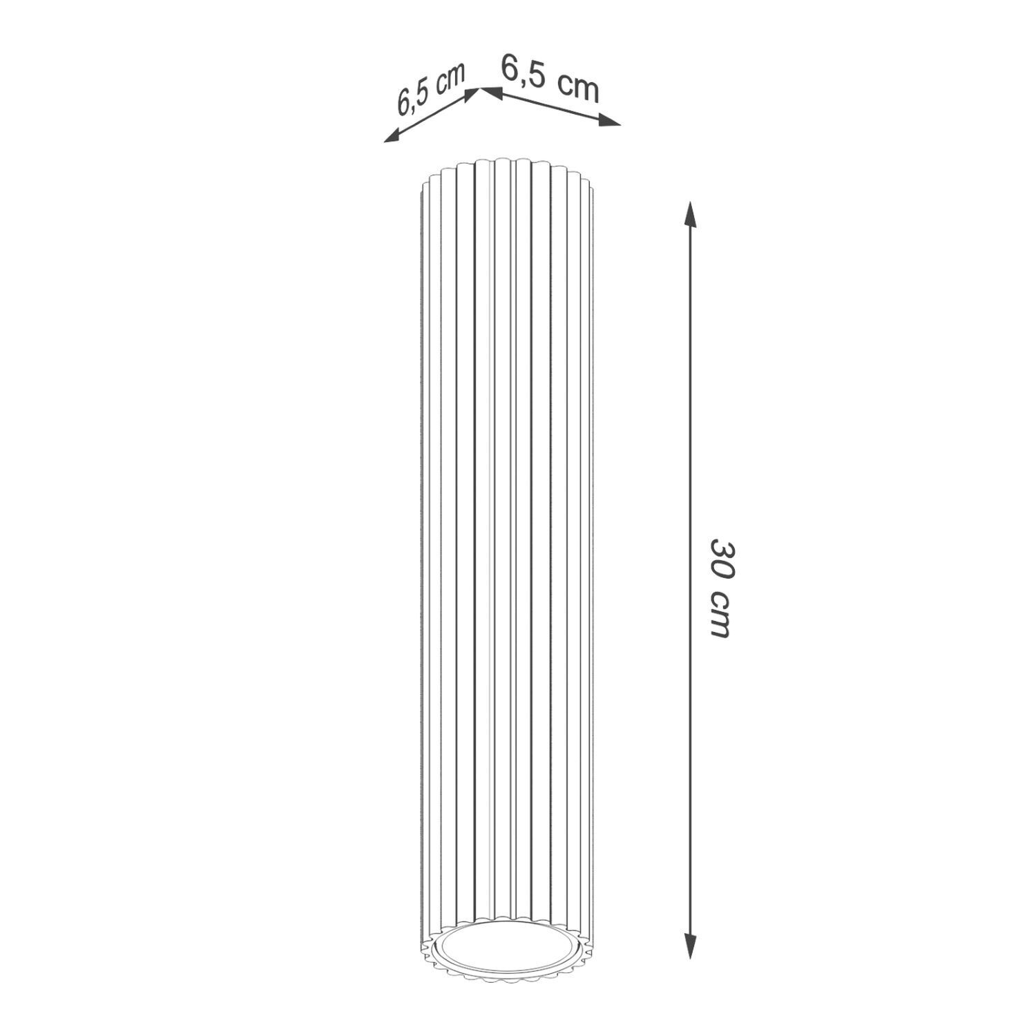 Spot Lampe Decke Aufputz H: 30 cm Ø 6,5 cm Rot Alu GU10
