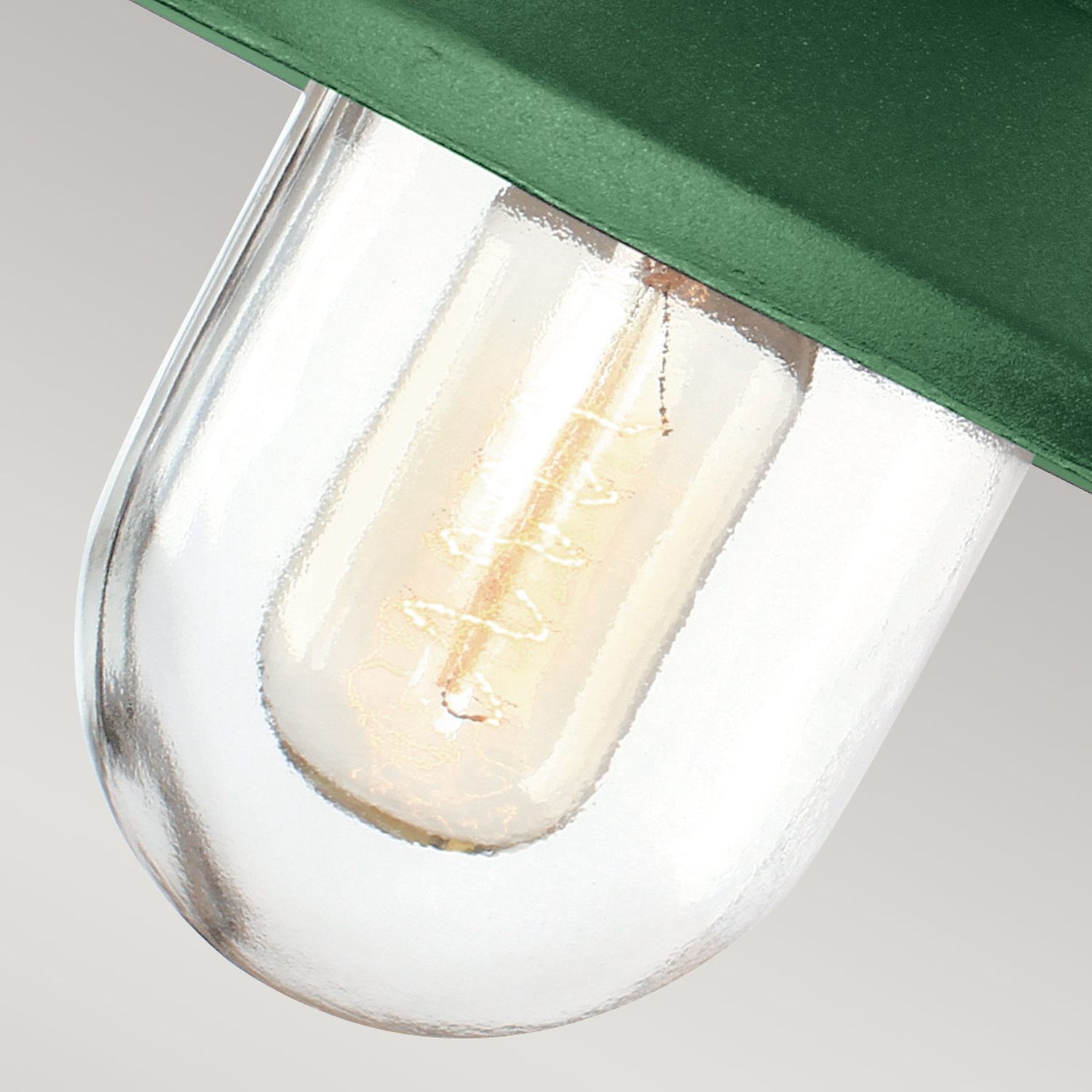 Außenwandleuchte Edelstahl Glas IP44 E27 Maritim Grün Licht, Glühbirne