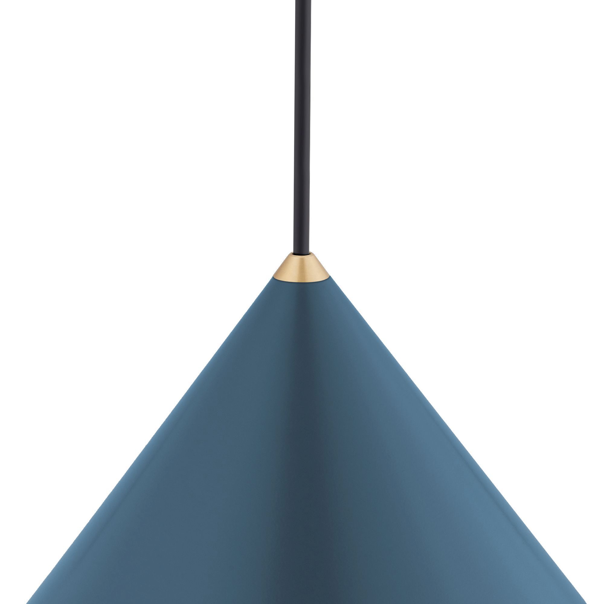 hängende lampe, pendant lampe, blaue schirm, Kegelform, Metallakzent