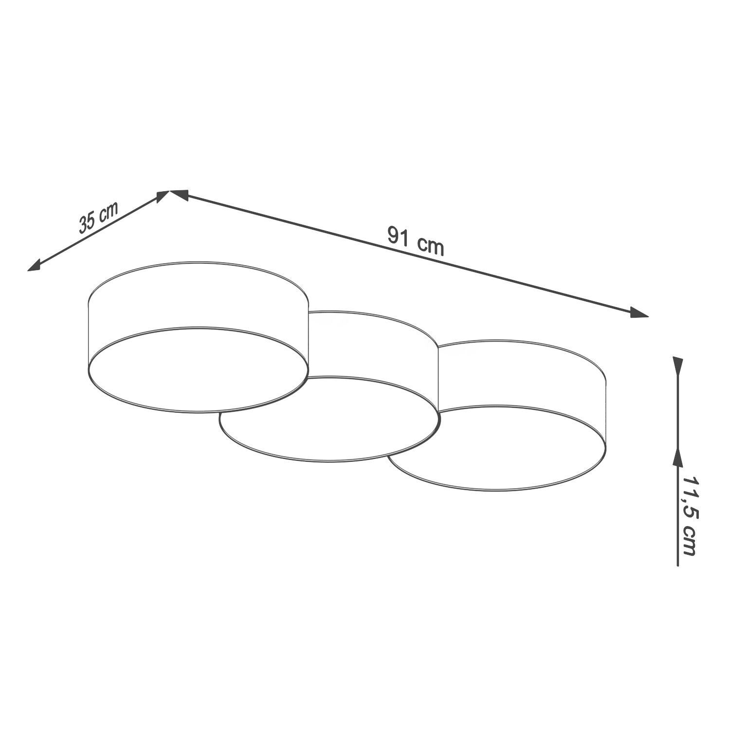 Deckenleuchte Modern 91 cm lang Weiß dekorativ MIZAR