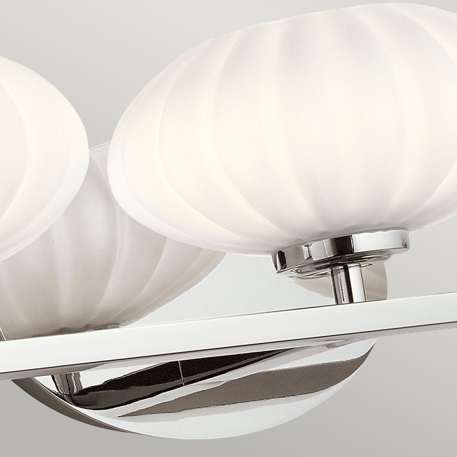 Badezimmerlampe Wand Metall Glas 63,5 cm breit IP44 G9 LED
