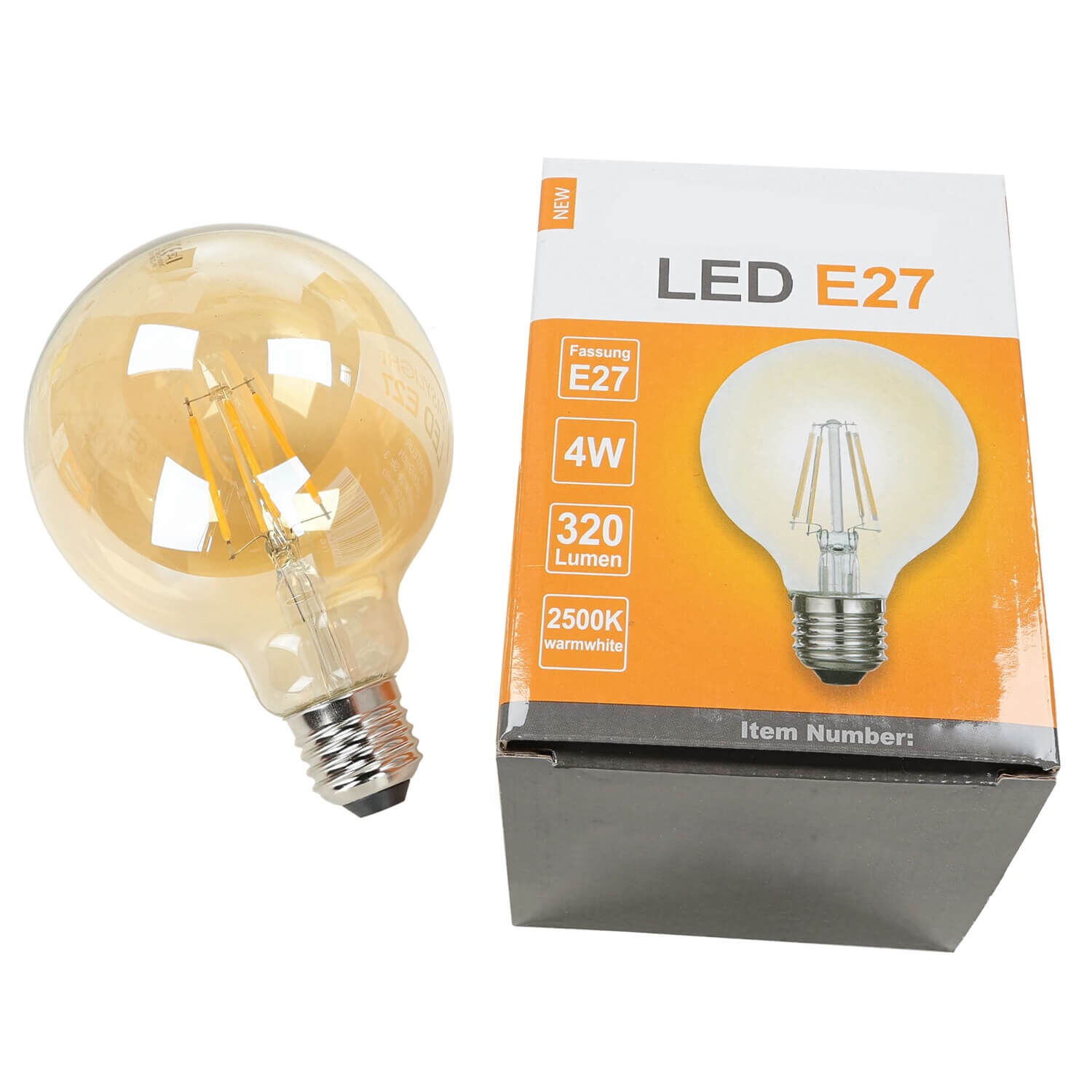 Vintage Leuchtmittel LED Edison E27 2500 K warmweiß 320 lm - LM10061