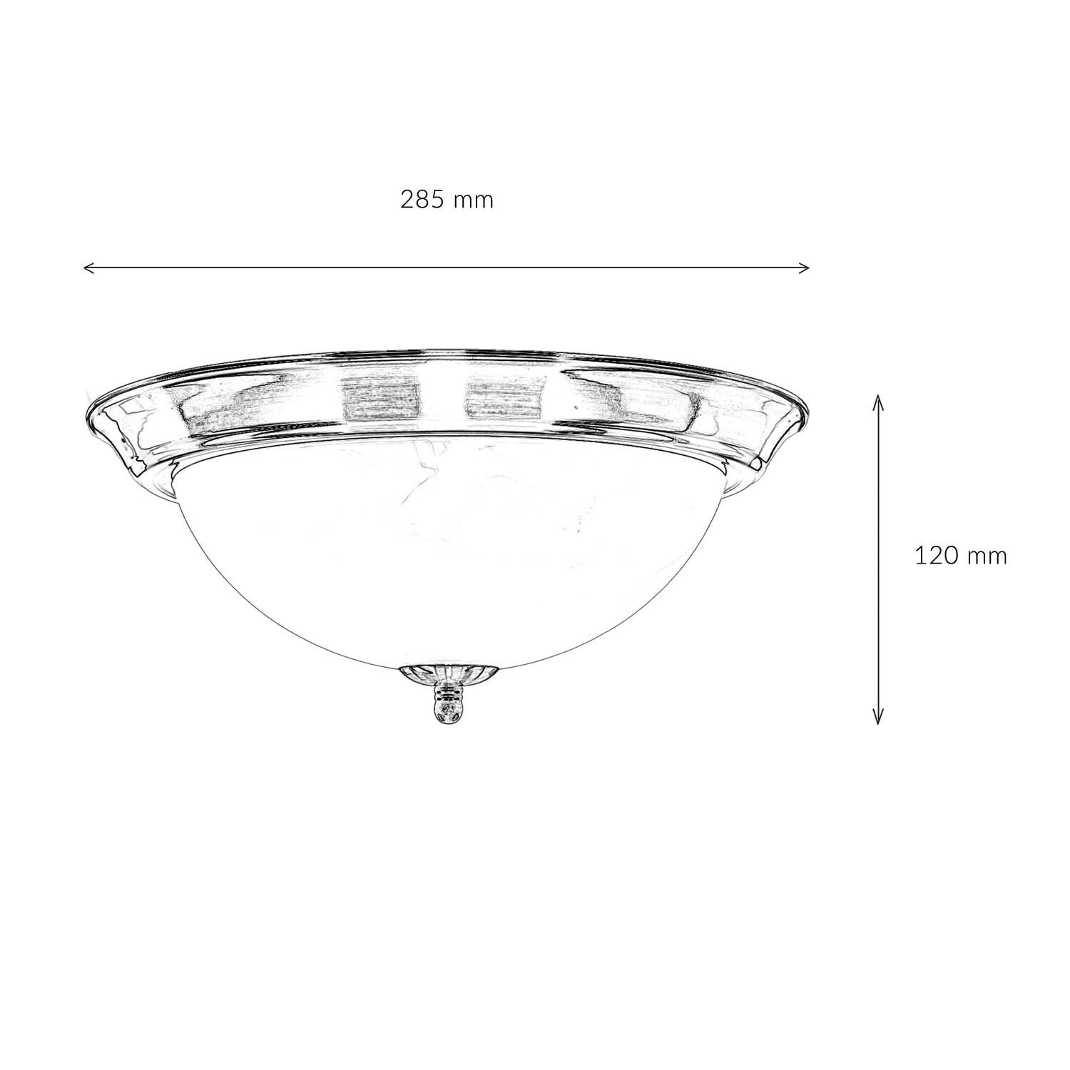 Elegante Deckenlampe Wohnzimmer Jugendstil 2xE27 TOP Deckenleuchte, Leuchte
