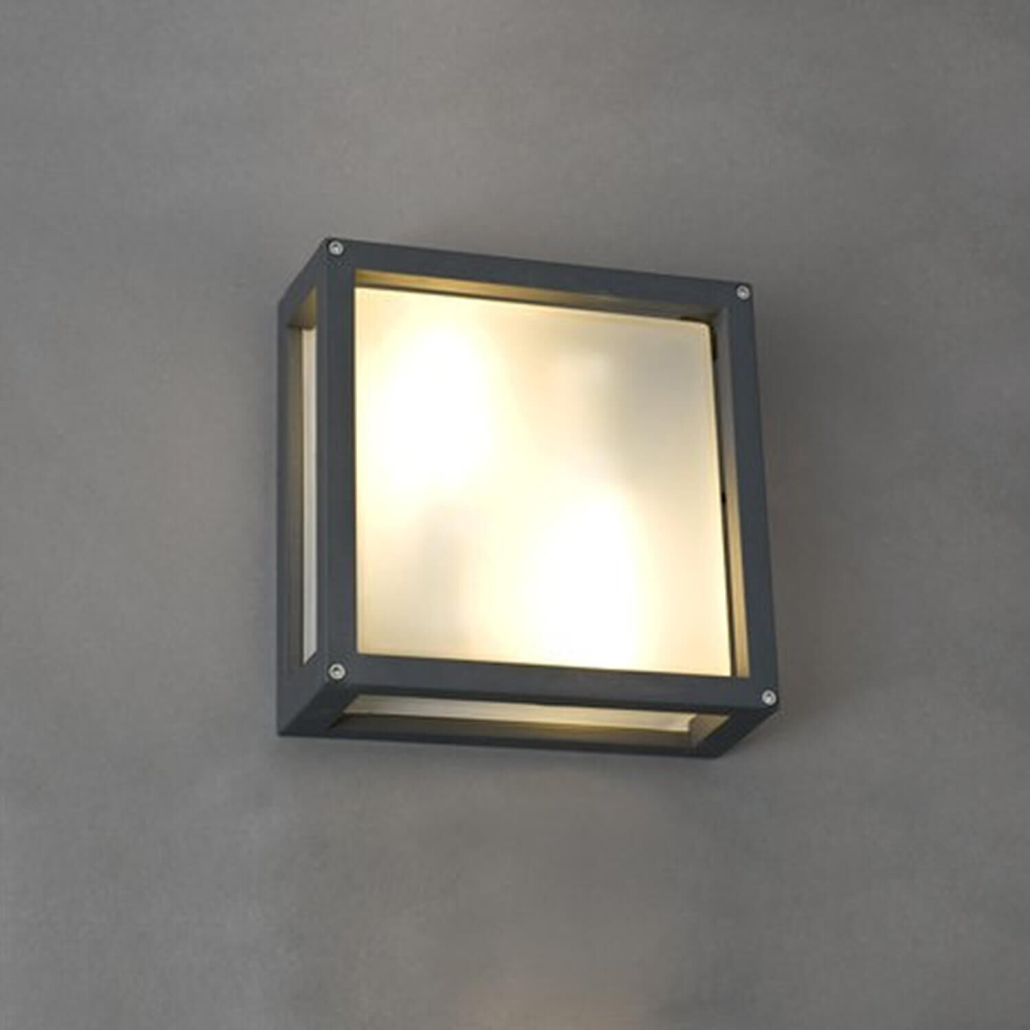 Moderne Außenleuchte in anthrazit 25/25 cm
