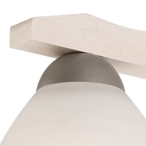 Wandlampe BATORY Braun Holz Glas gemütlich Lampe