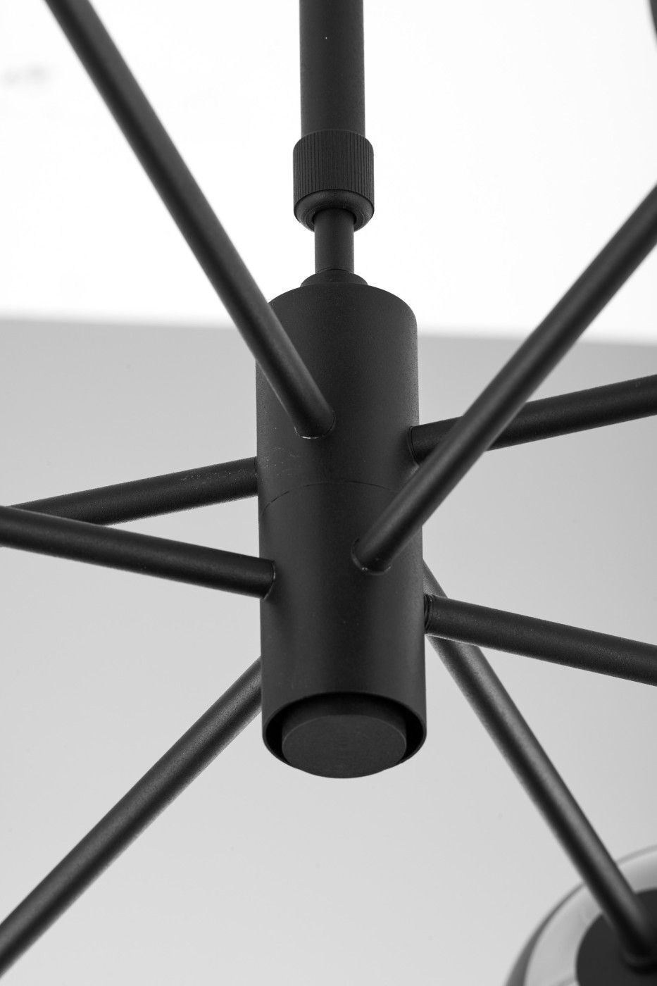 Schwarze Deckenlampe Metall Glas L:94 cm G9 GU10 Schwarze Deckenlampe Metall Glas L:94 cm G9 GU10