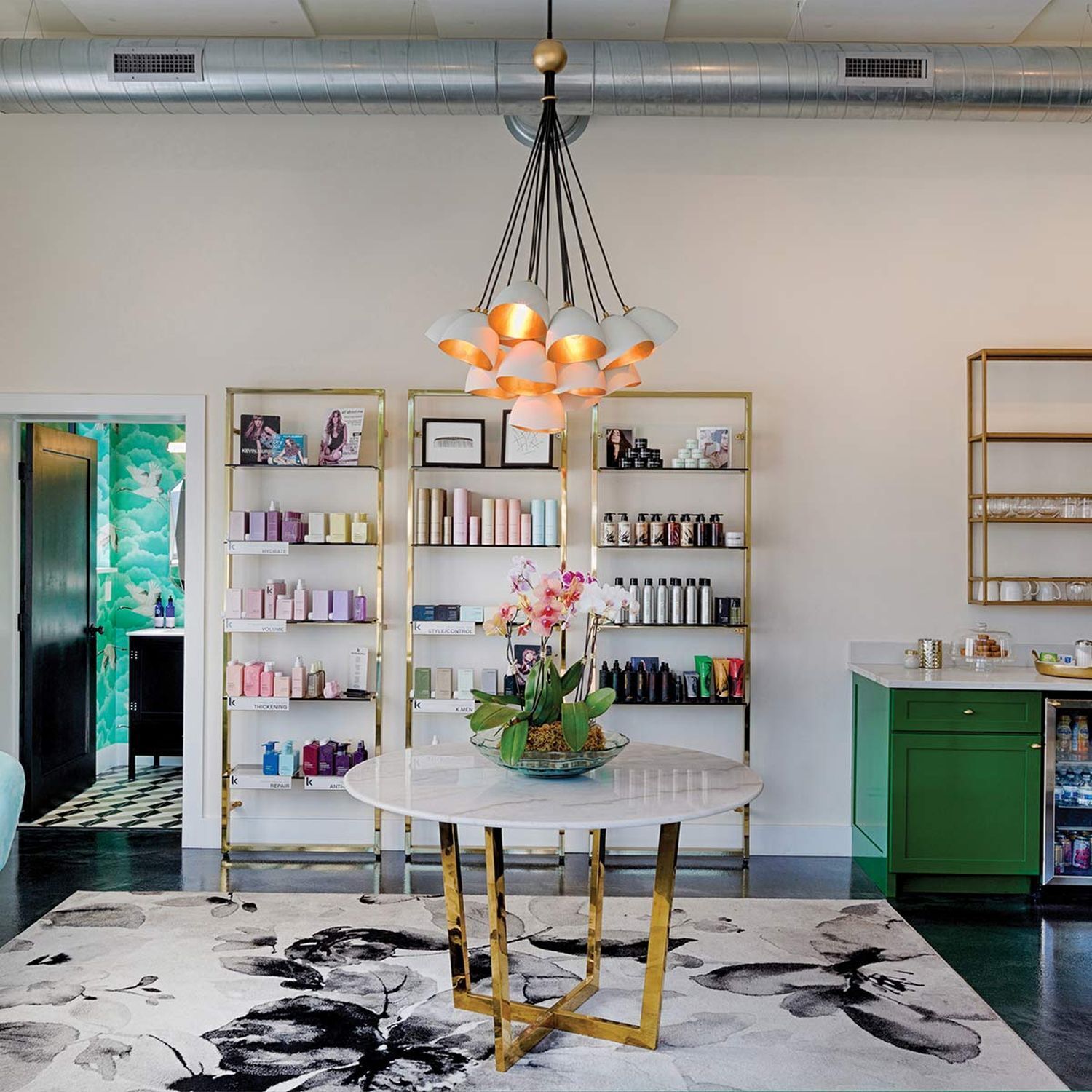 Hängeleuchte Metall B: 65,1 cm H: max. 185,3 cm E14 Schreibtisch, Mobiliar, Inneneinrichtung, Teppich, Drinnen