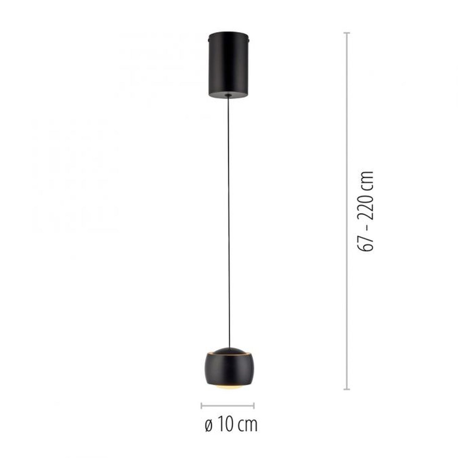 LED Hängeleuchte Metall warmweiß 3000 K 800 lm Schwarz