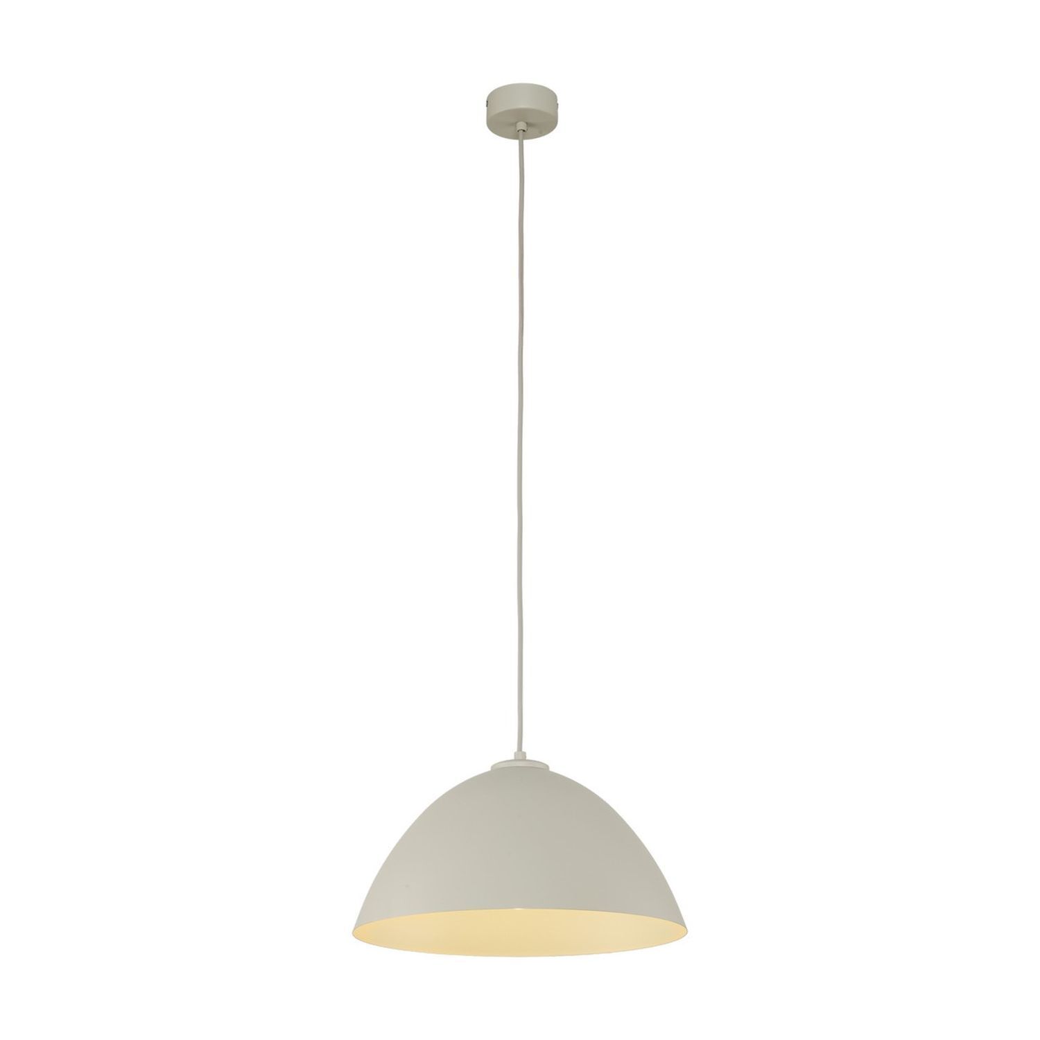 Pendelleuchte Metall Beige Ø 34 cm rund Höhe verstellbar E27
