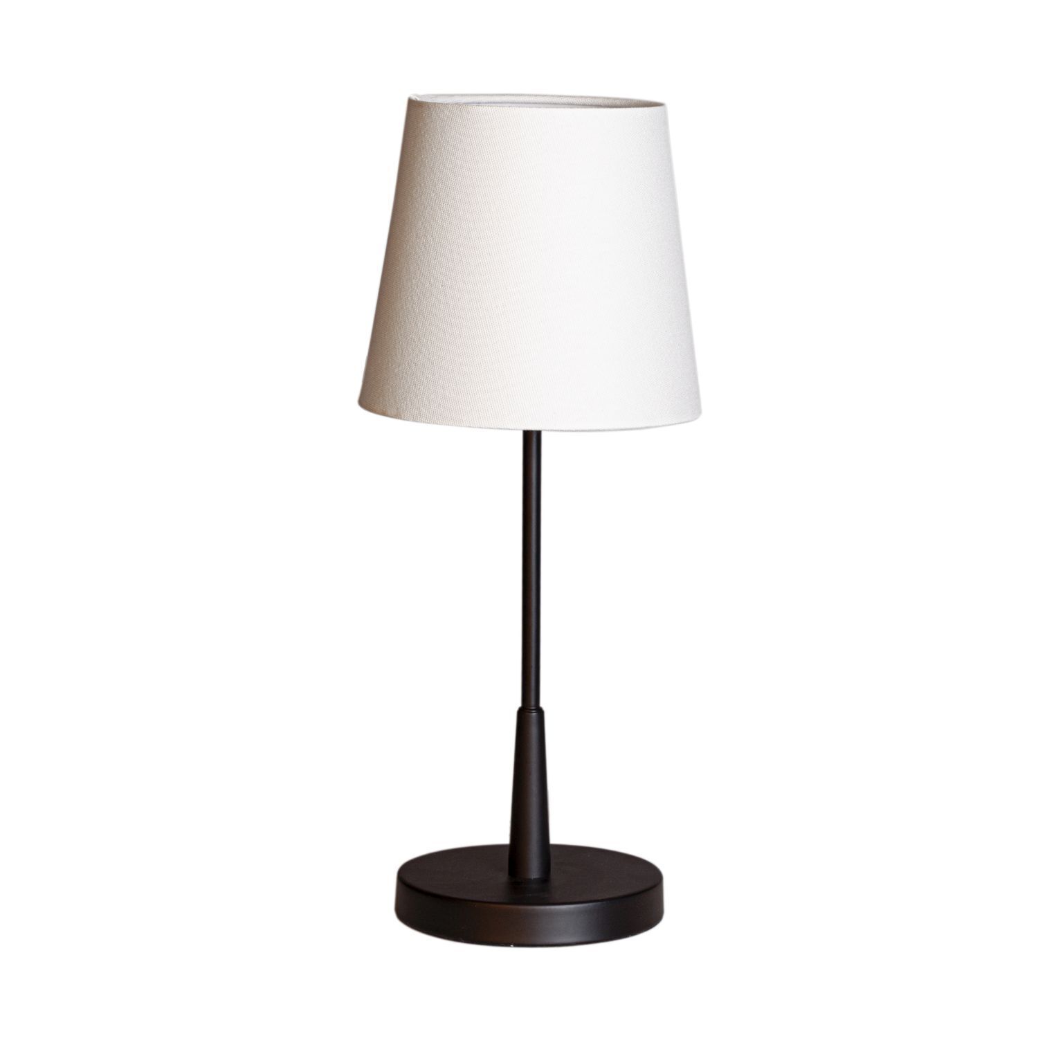 Tischlampe Metall Stoff 48,5 cm hoch E27 Schwarz Weiß