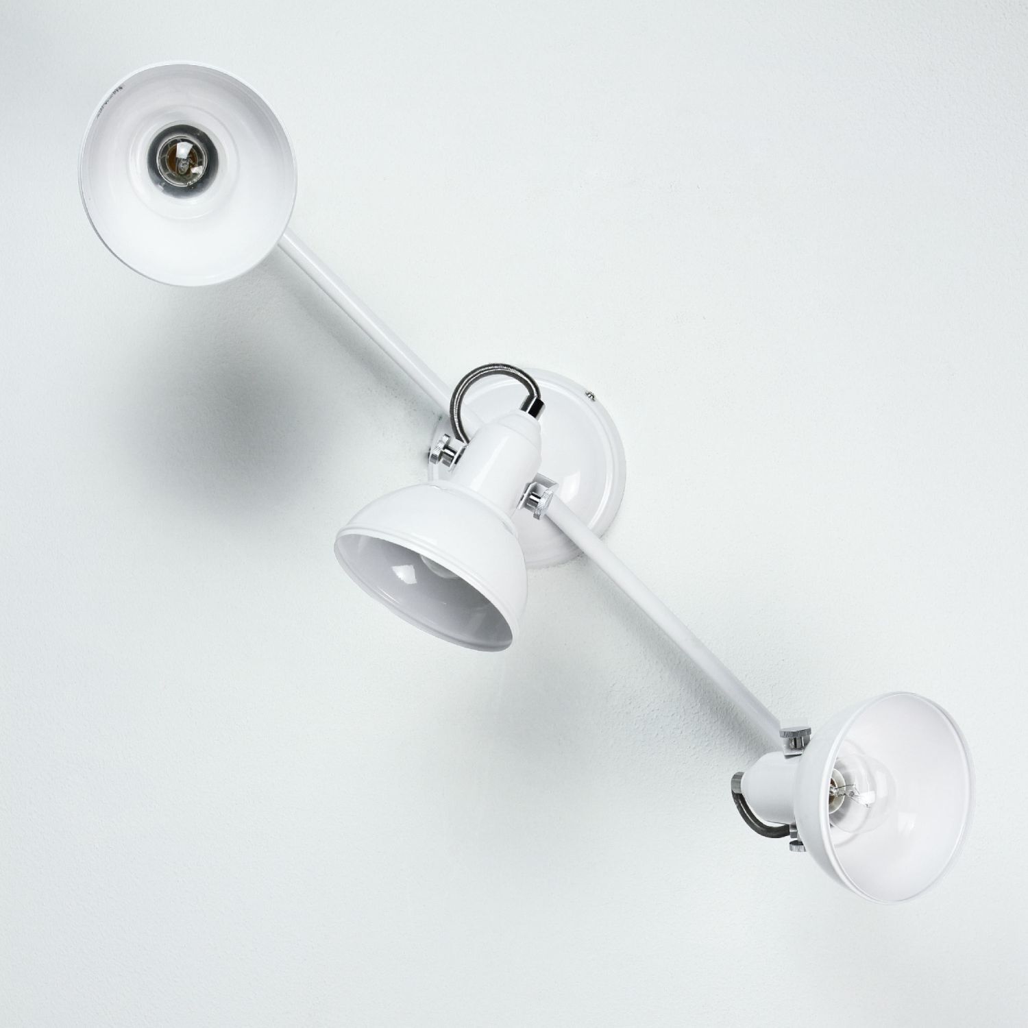 Retro Strahler schwenkbar Weiß 3-flmg E14 GINA Beleuchtung, Leuchte, Deckenleuchte