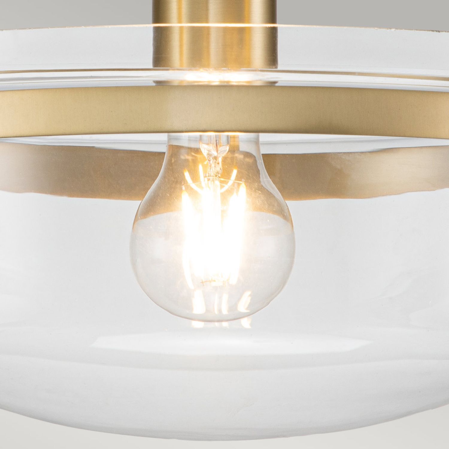 Deckenlampe Metall Glas E27 Ø 33 cm rund ALONSO