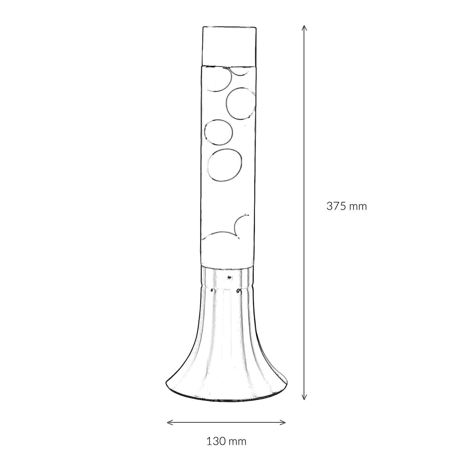 Design Lavalampe Blau Wachs Weiß 38cm hoch YVONNE Musikinstrument