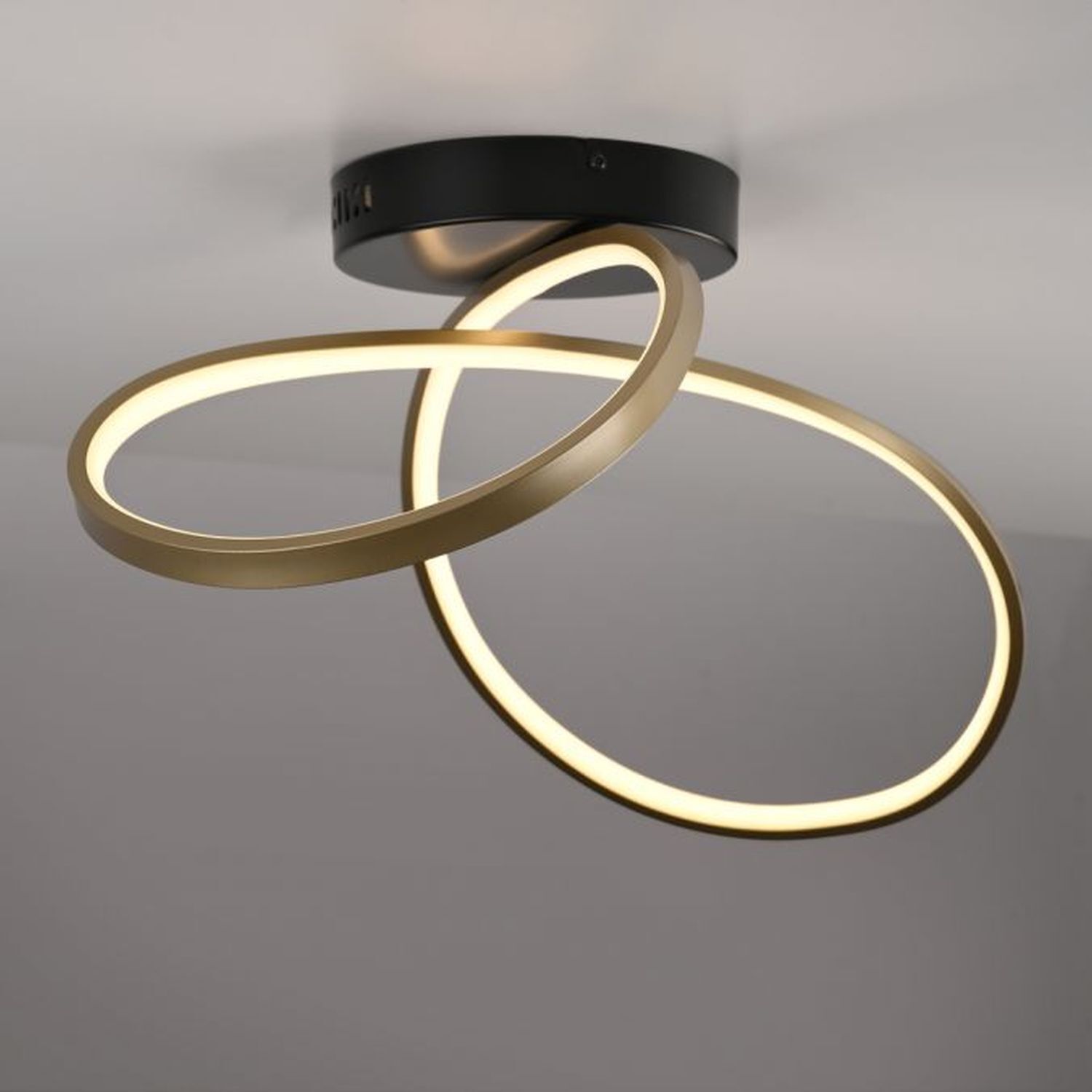 LED Deckenleuchte Metall Schwarz Messing 3000 K dimmbar Deckenleuchte, Leuchte