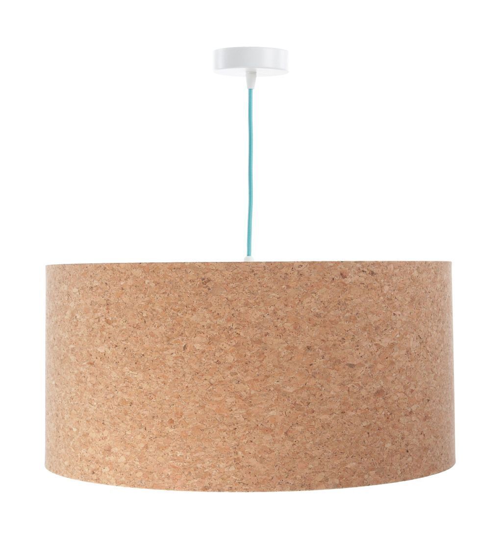 Pendelleuchte E27 Ø 50 cm rund Kork Lampenschirm
