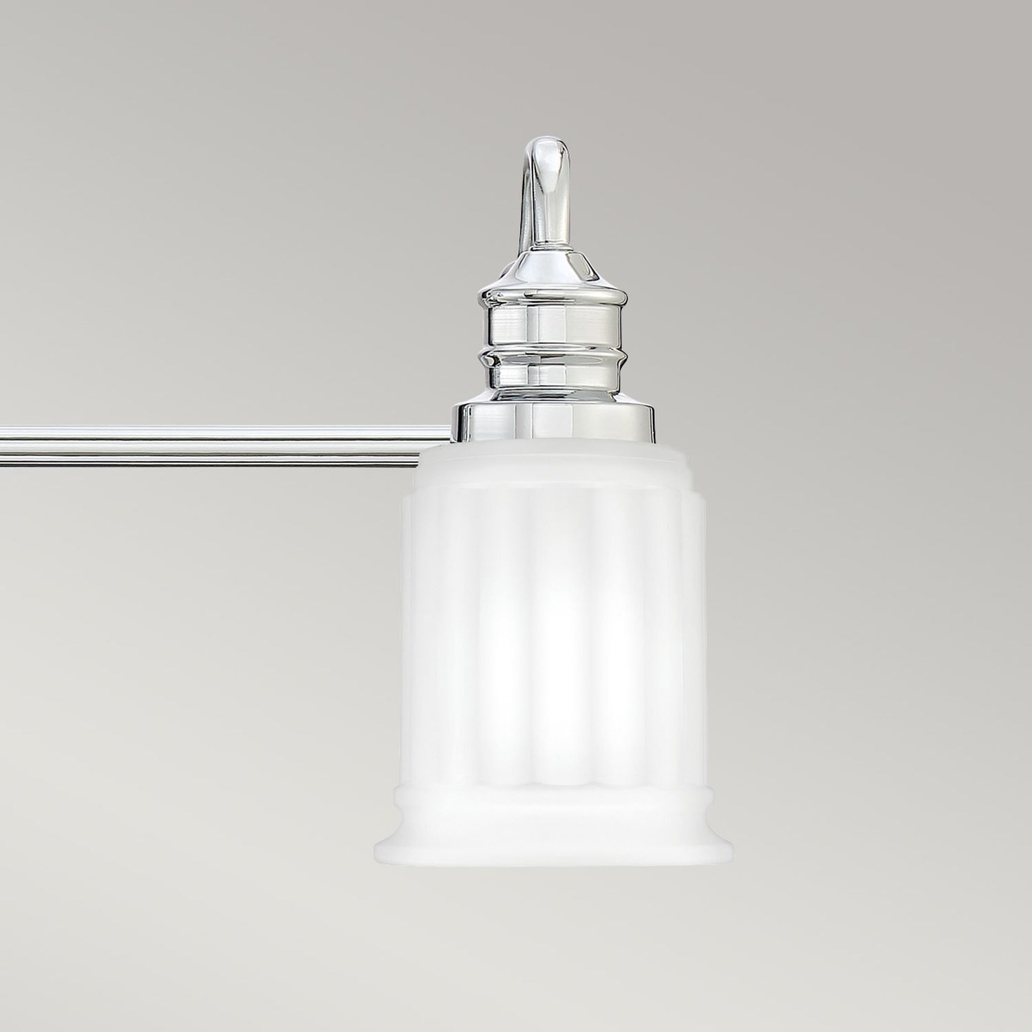 Badlampe Metall Glas 61 cm breit IP44 G9 3-flammig