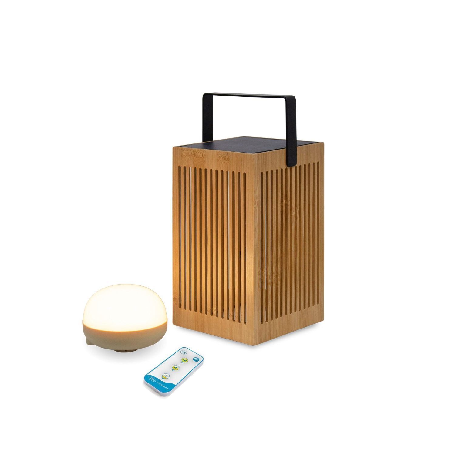 LED Tischleuchte Holz Metall 24 cm IP54 2700K kabellos Outdoor