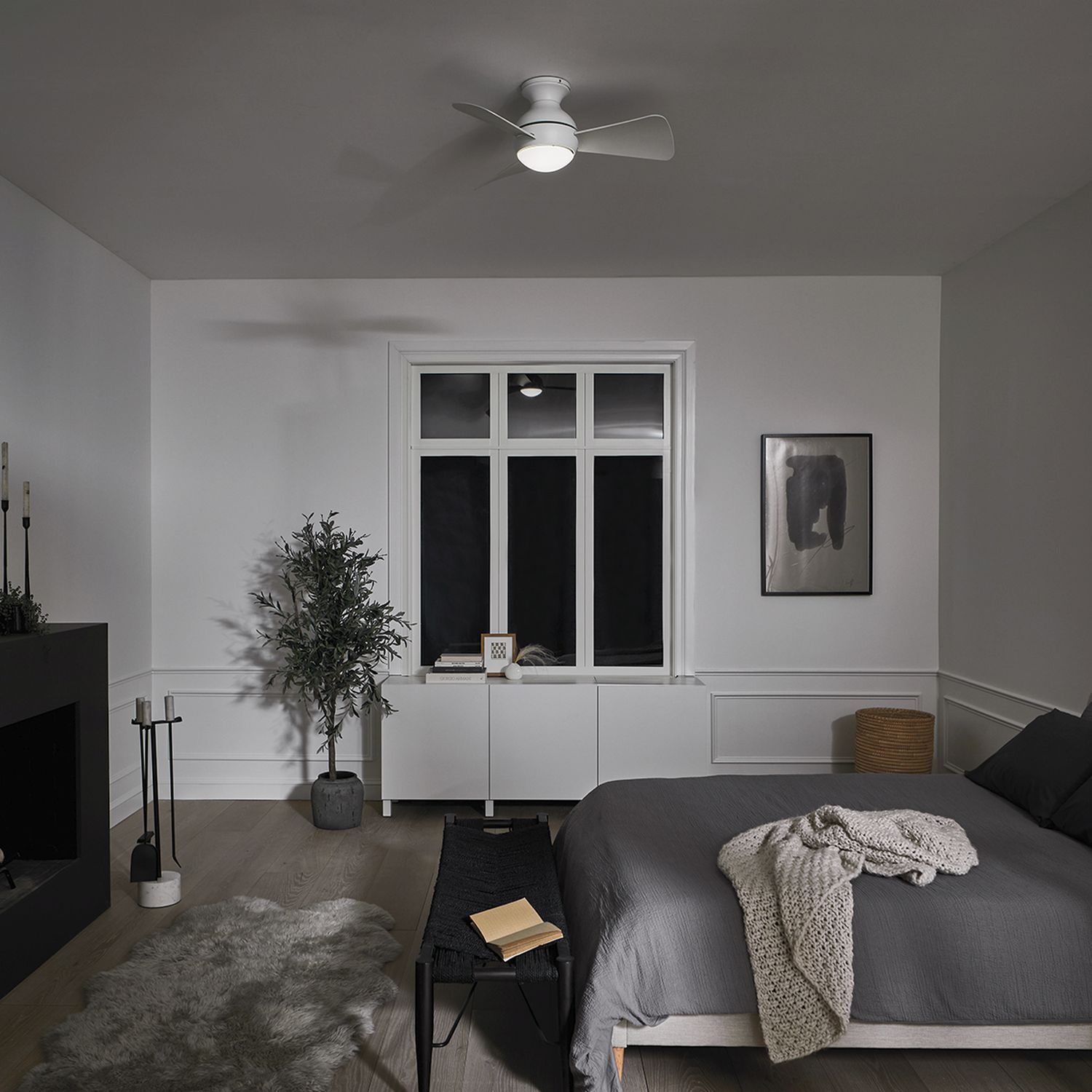 Deckenventilator mit Fernbedienung LED Beleuchtung Ø86cm Drinnen, Innenarchitektur, Deckenventilator, Gerät, Elektrisches Gerät