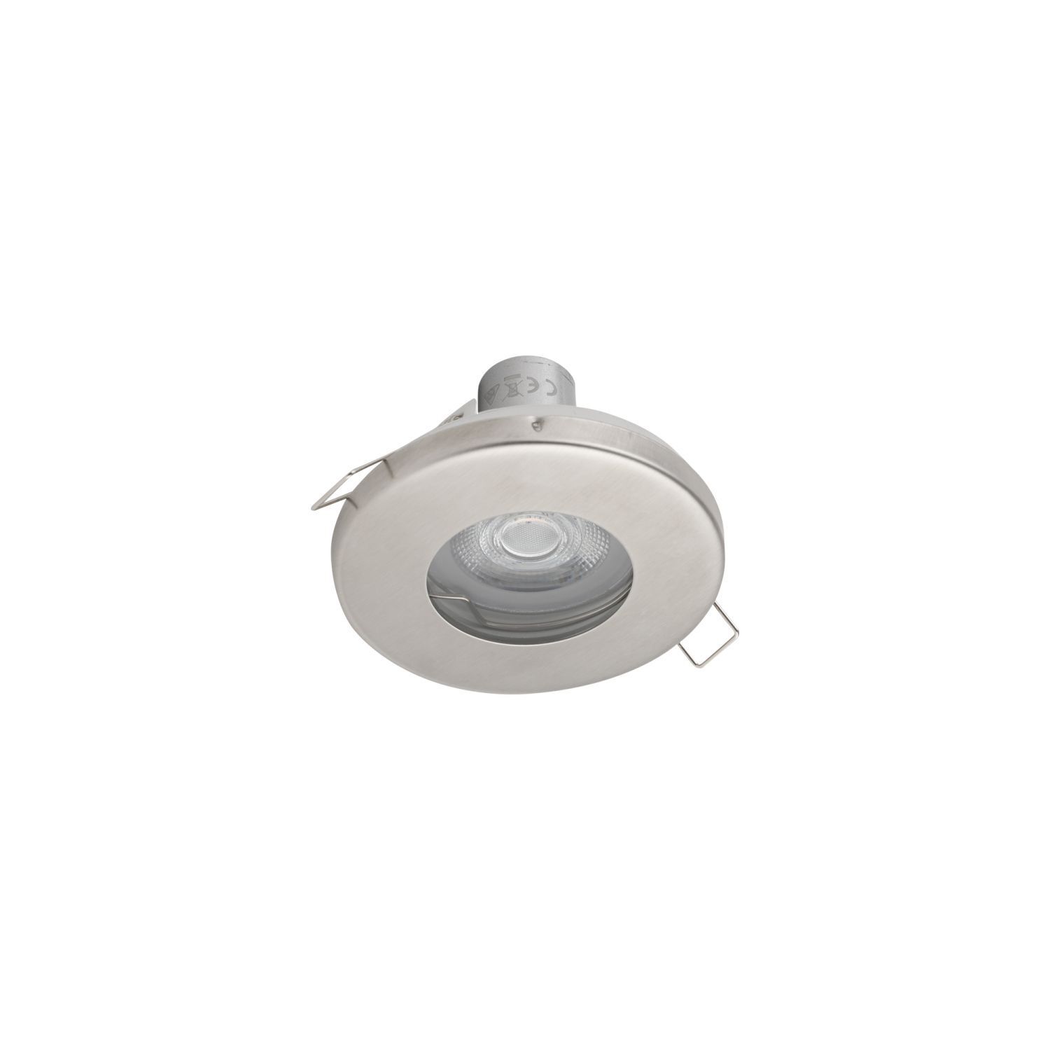 Einbaustrahler rund Ø 85 mm in Silber IP54/20 GU10 Metall