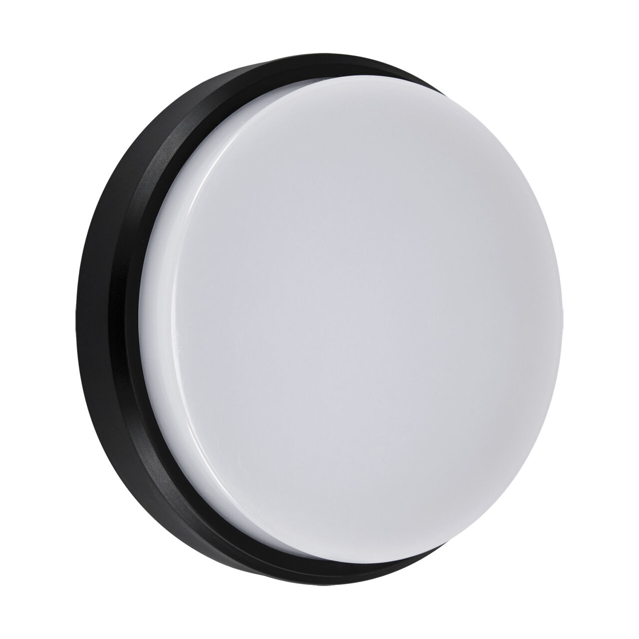 LED Deckenlampe außen IP65 B: 17,5 cm Schwarz Weiß rund klein