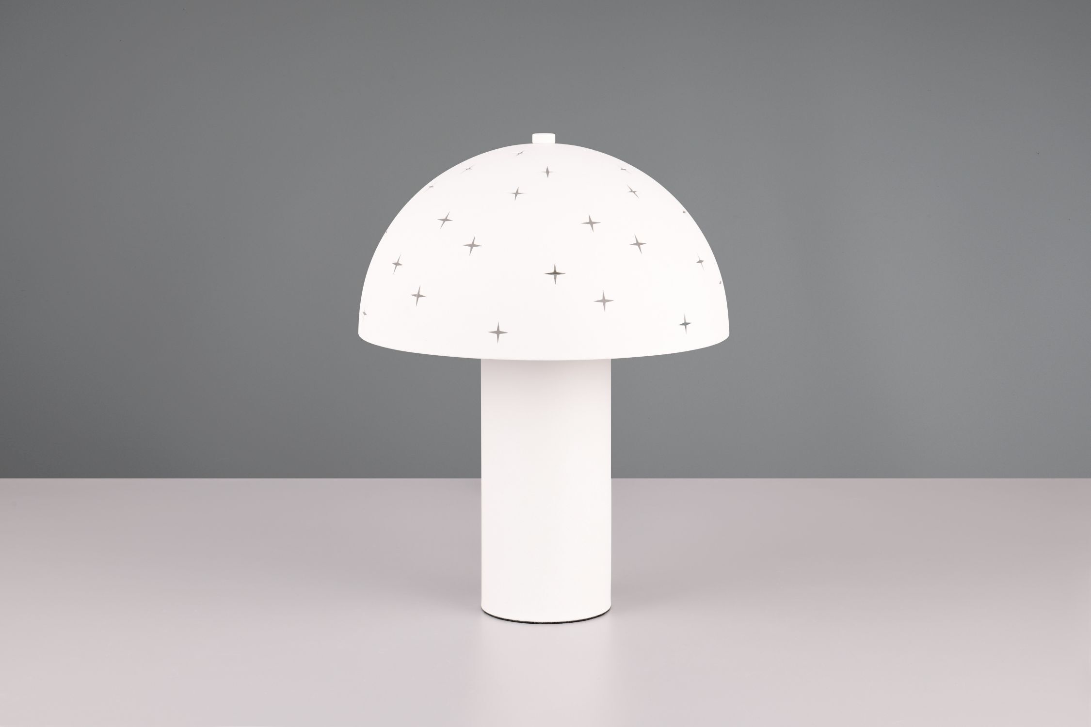 Stylische Tischleuchte Weiß Metall E14 32,5 cm Sterne
