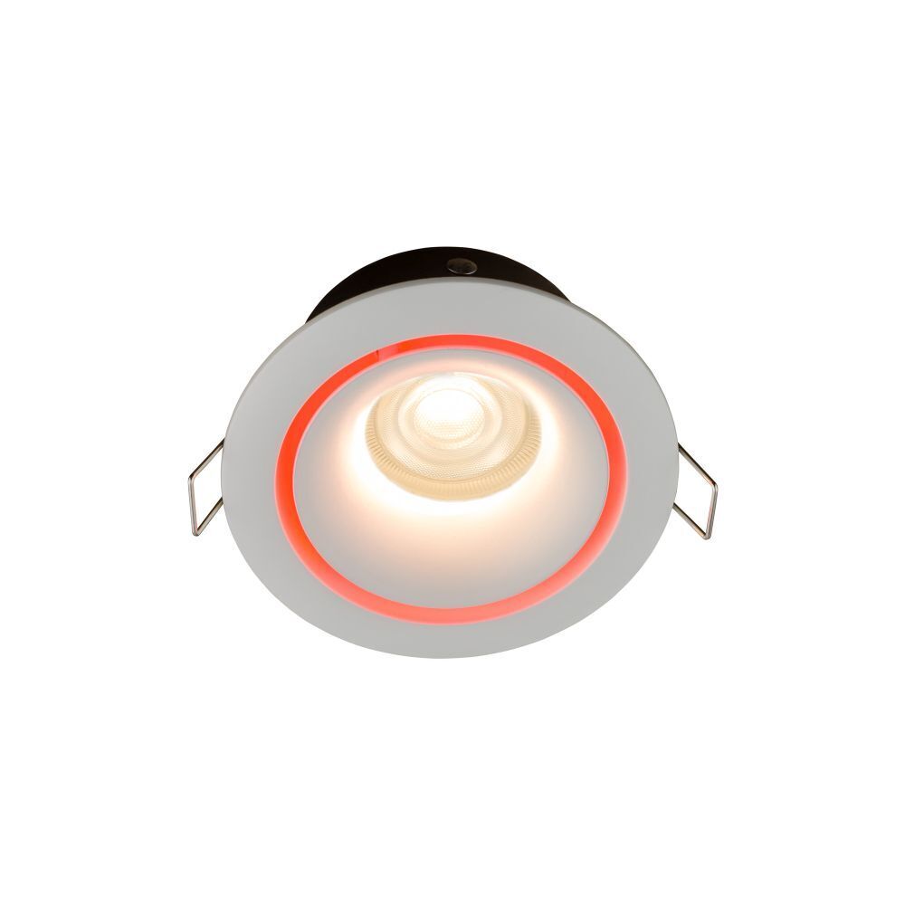 Einbauleuchte Aluminium Glas Ø8,5cm farbige Ringe