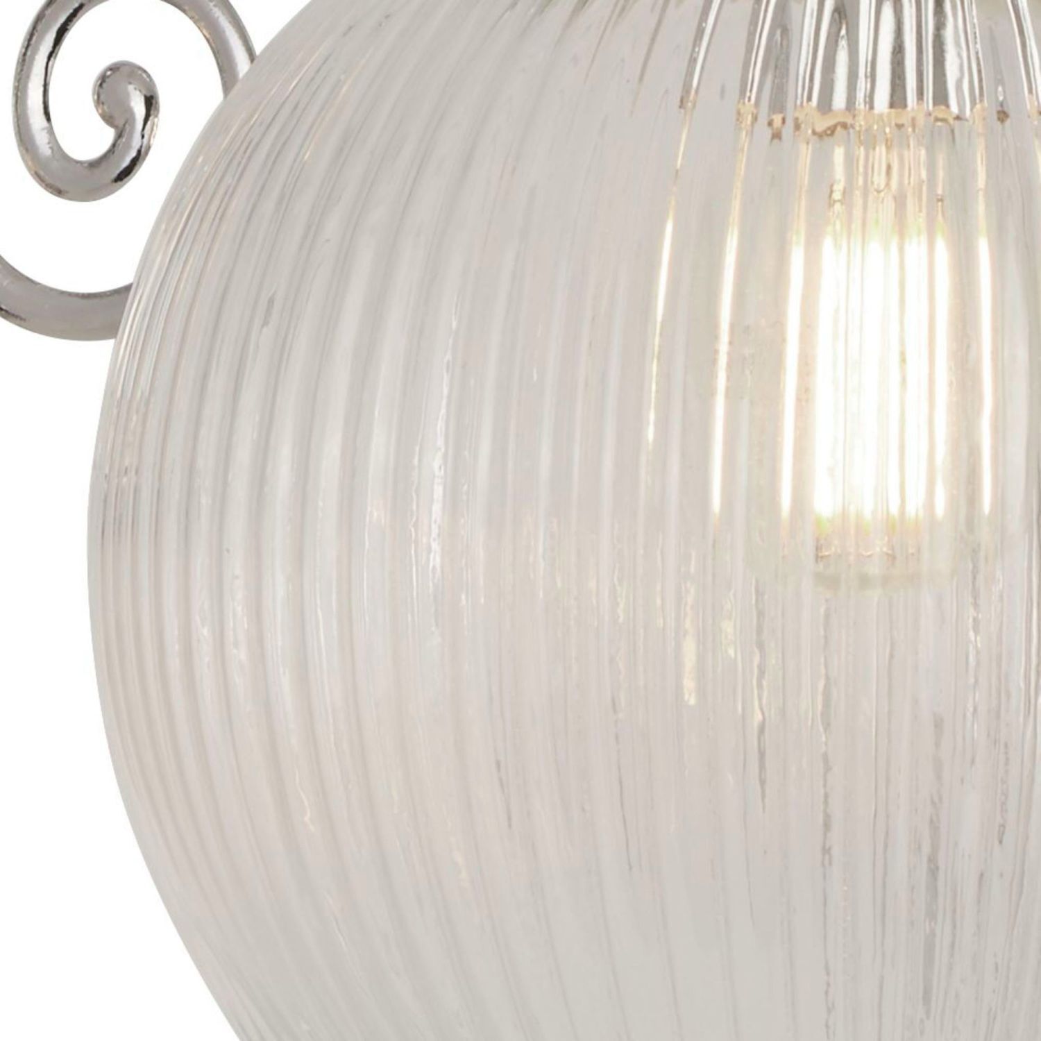 Wandlampe mit Schalter IP44 Chrom Weiß Kugelschirm Bad