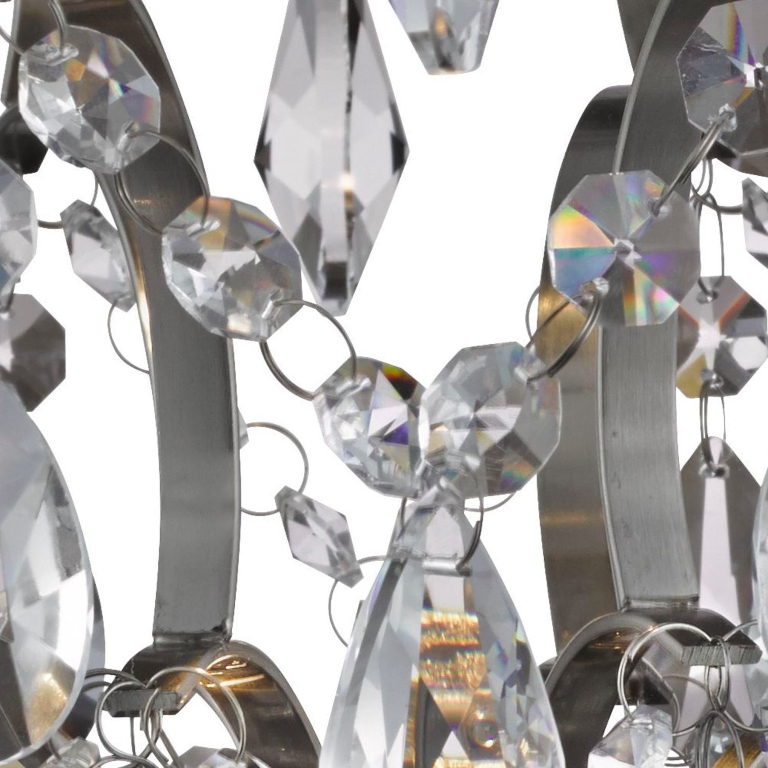 Deckenlampe IP44 Kristall Ø 36 cm GU10 Chrom Badezimmer