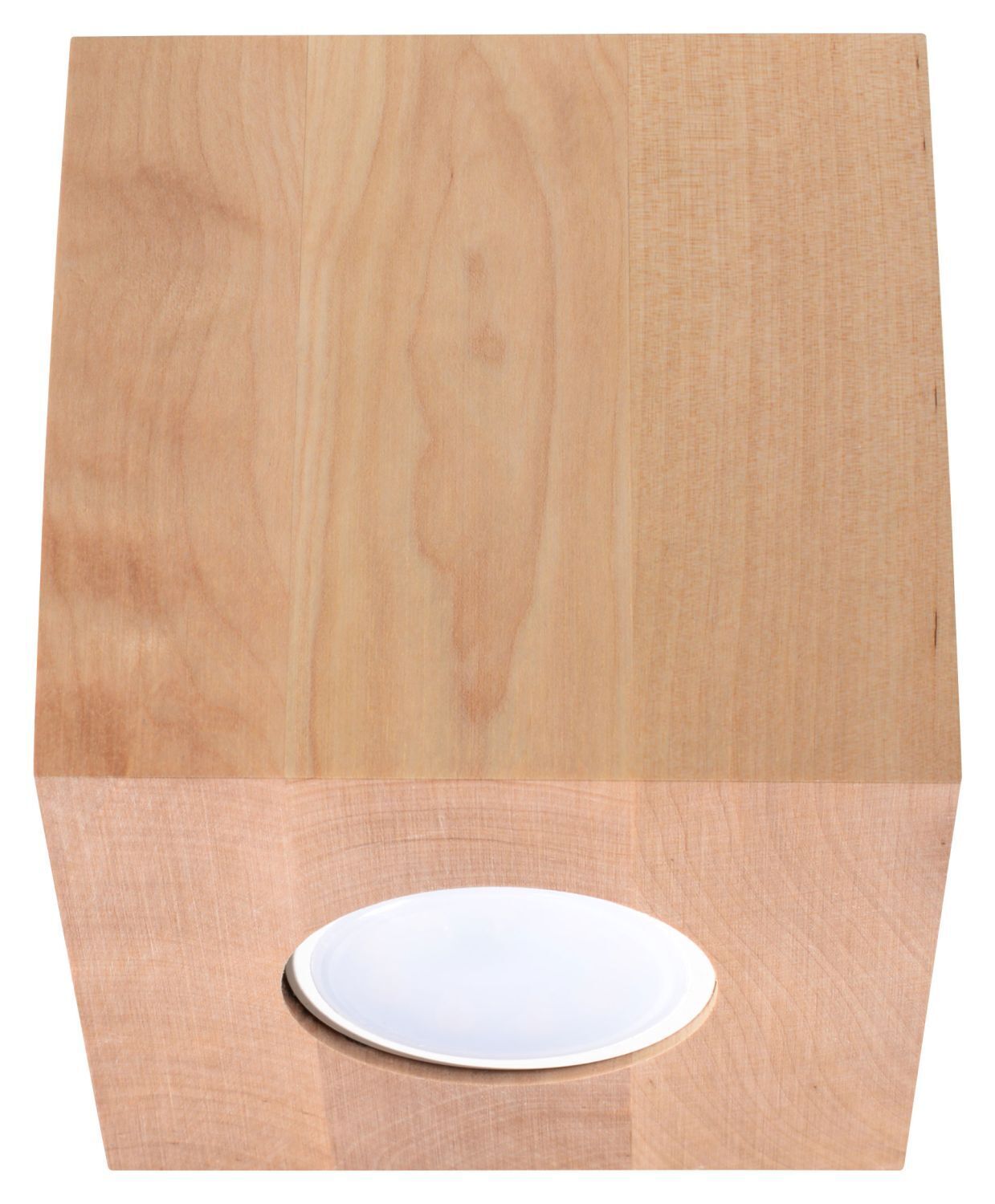 Quadratische Deckenleuchte Holz B:10cm klein GU10 Flur