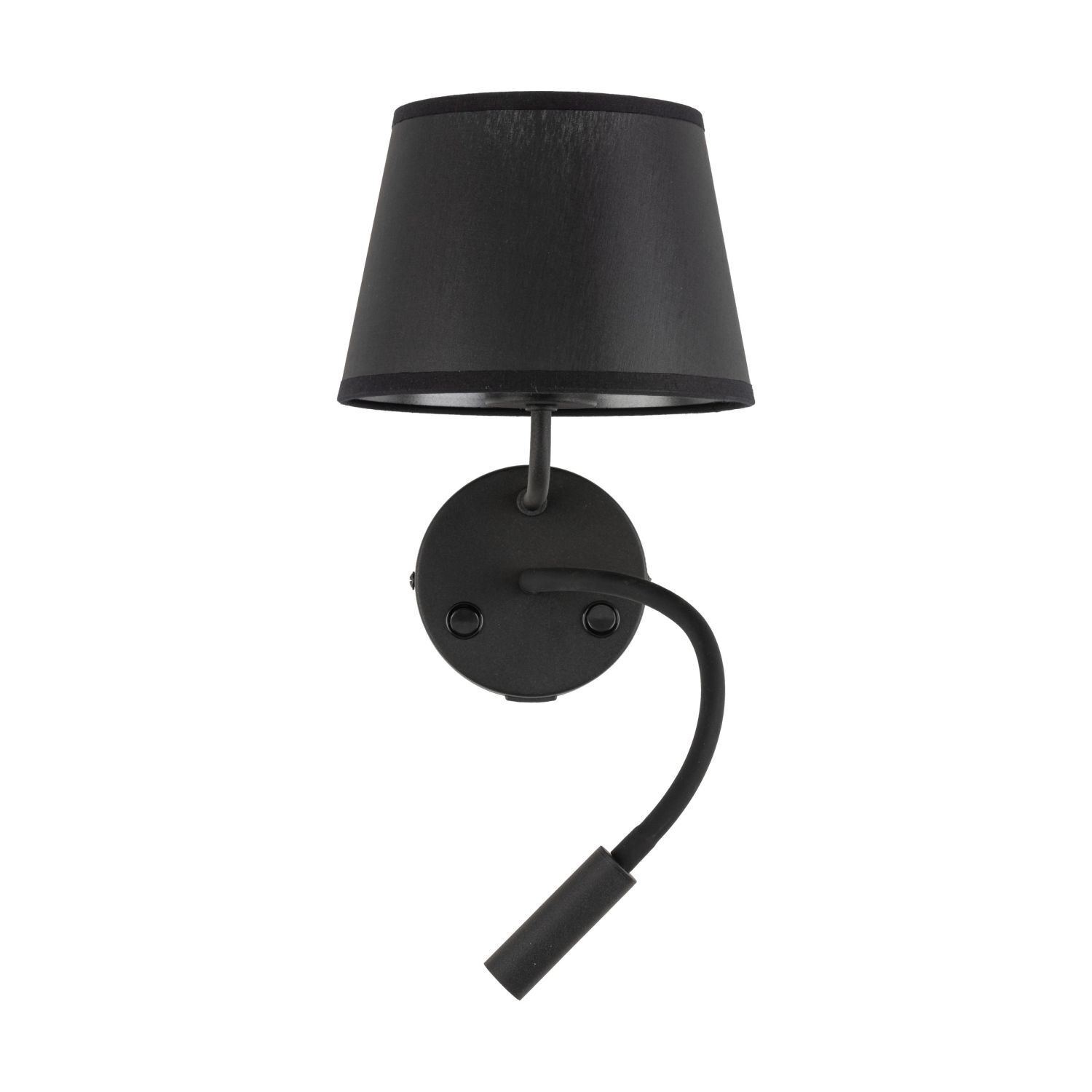 Wandlampe mit USB-Ladefunktion Schalter Lesearm Schwarz