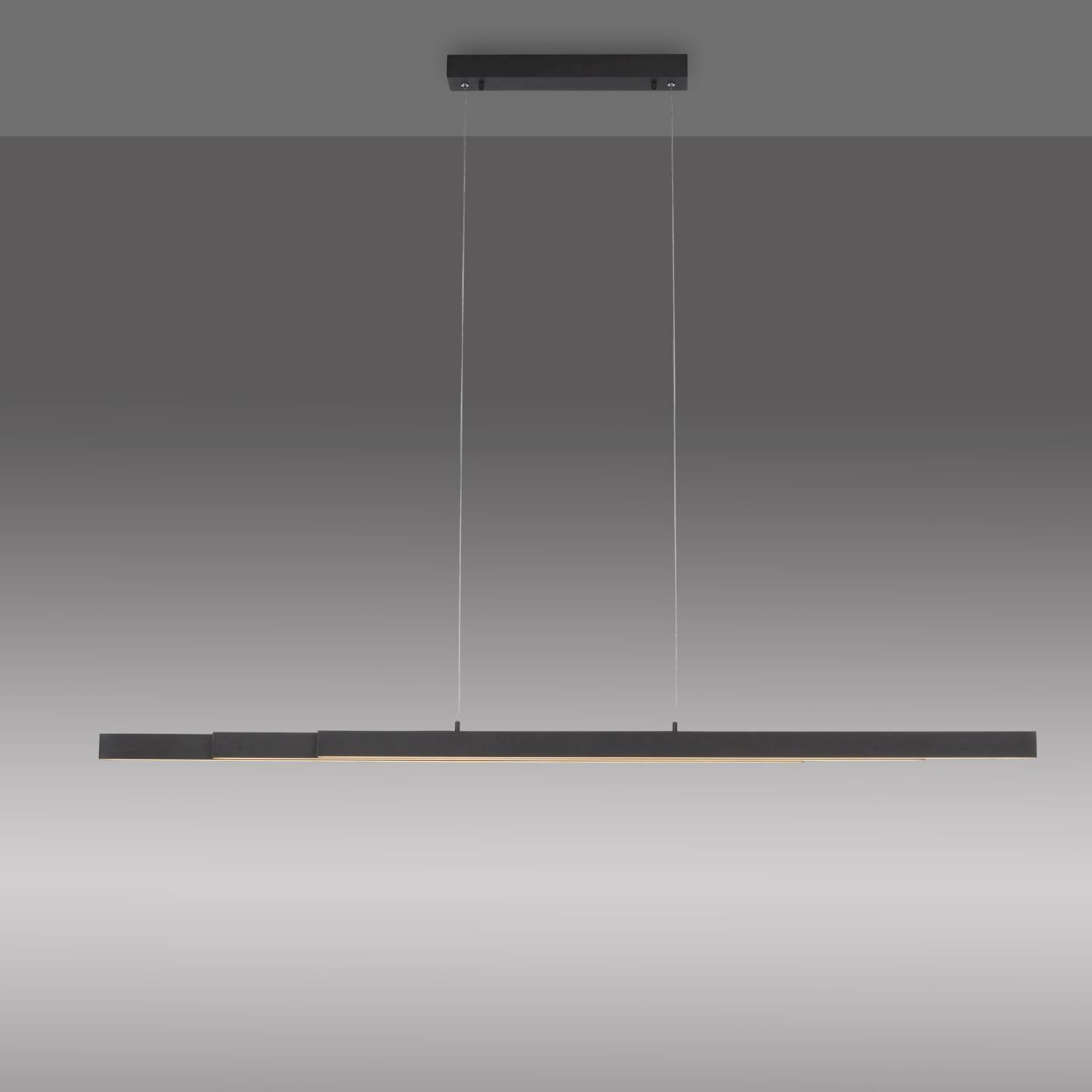 LED Pendelleuchte Anthrazit Metall 13 W 165 cm länglich
