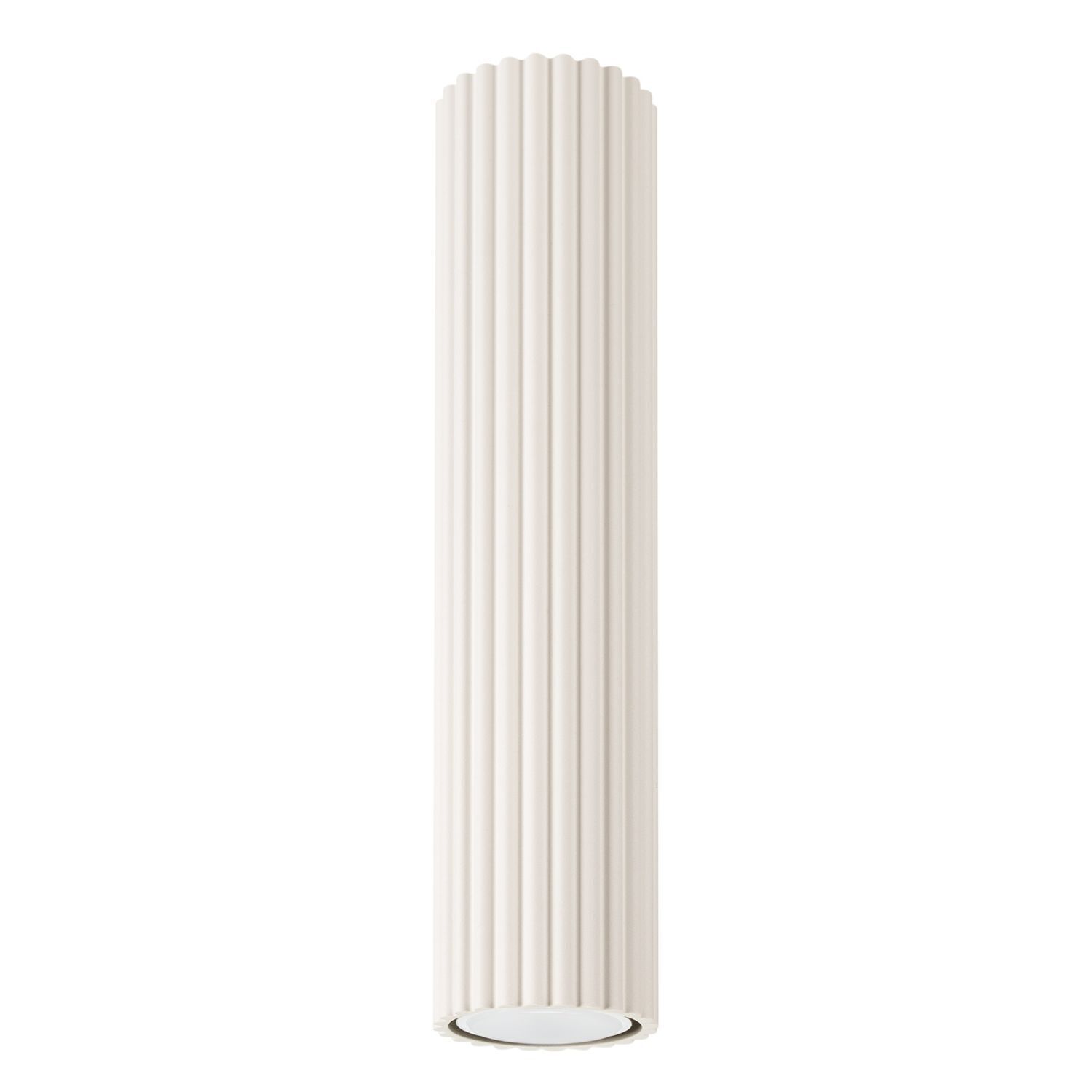 Aufbauspot GU10 in Creme Ø 6,5 cm H: 30 cm schmal BERTA