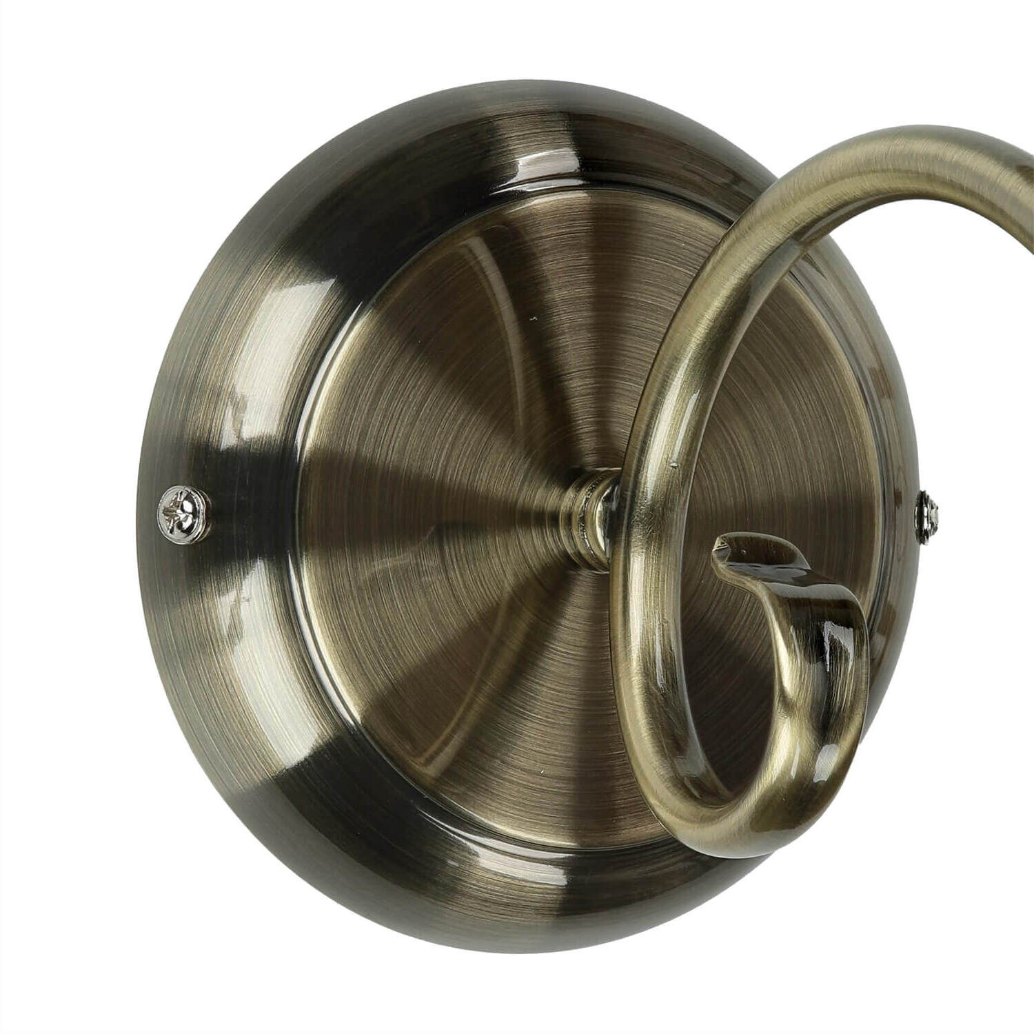 Wandleuchte ELISETT mit Glasschirm Antik