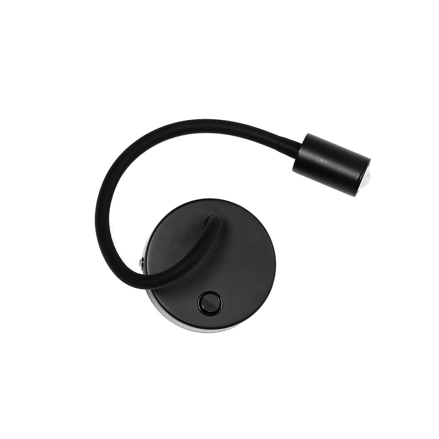 Zeitlose LED Wandlampe Schwarz Metall flexibler Arm Elektrisches Gerät, Mikrofon, Adapter, Elektronik