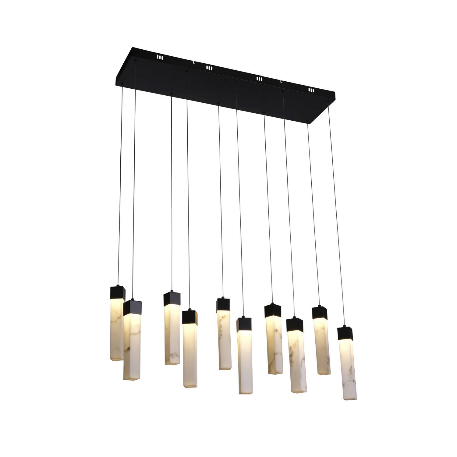 LED Hängeleuchte Stahl Harz 1012 lm in Schwarz Marmor